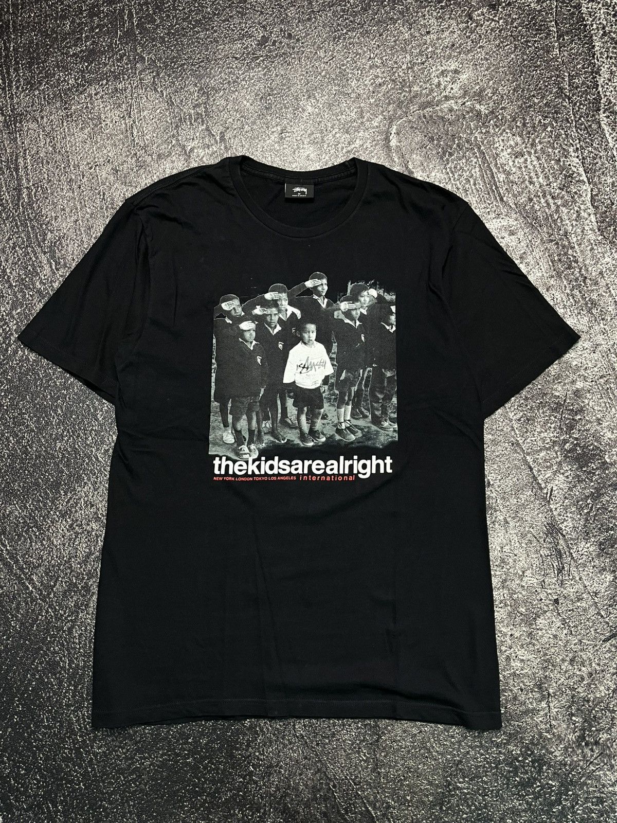 Stussy The Kids Are Alright Black T-Shirtd