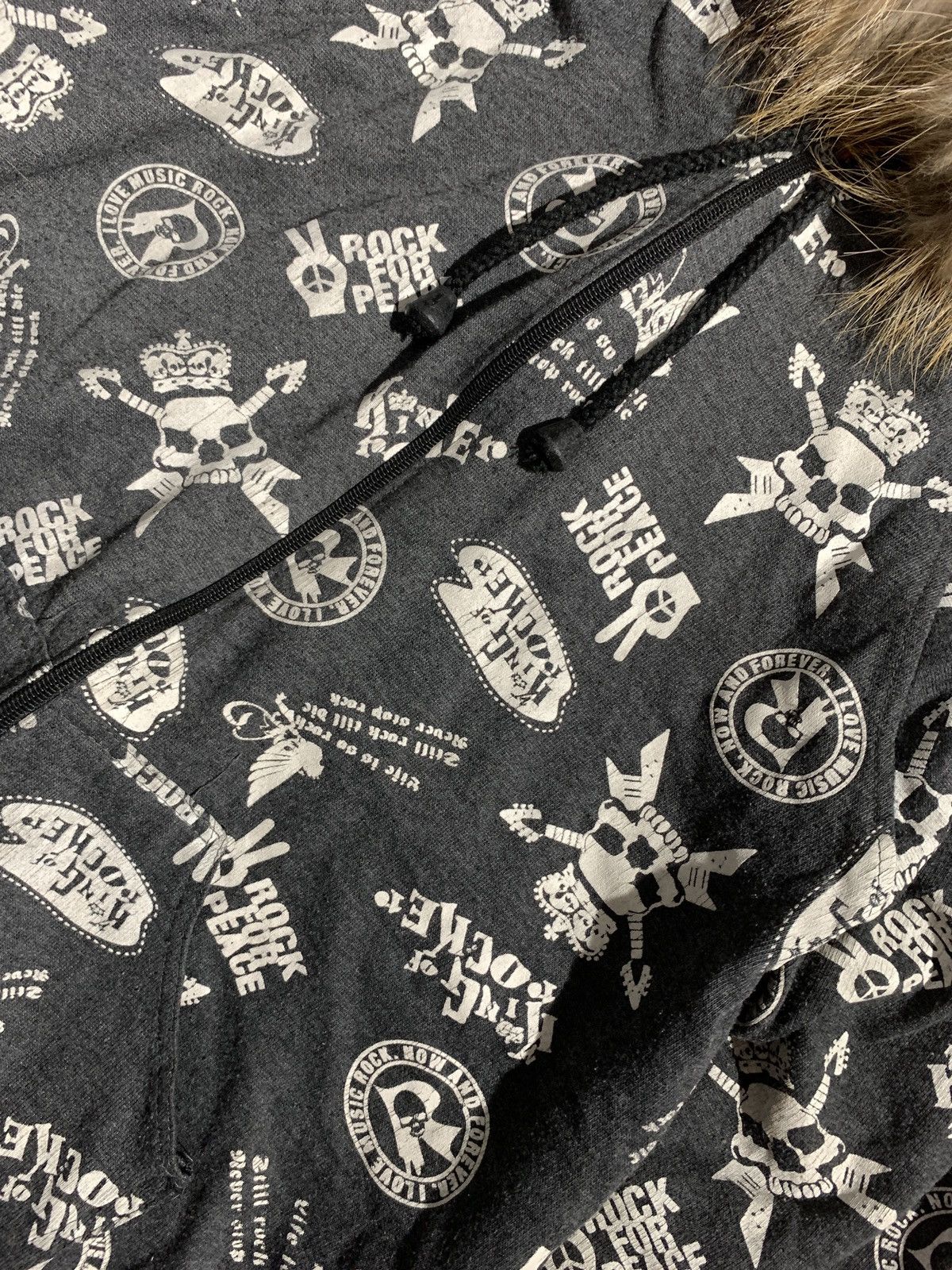 Japanese~ pf 205 skull zipper hoodie fur if six LGB style