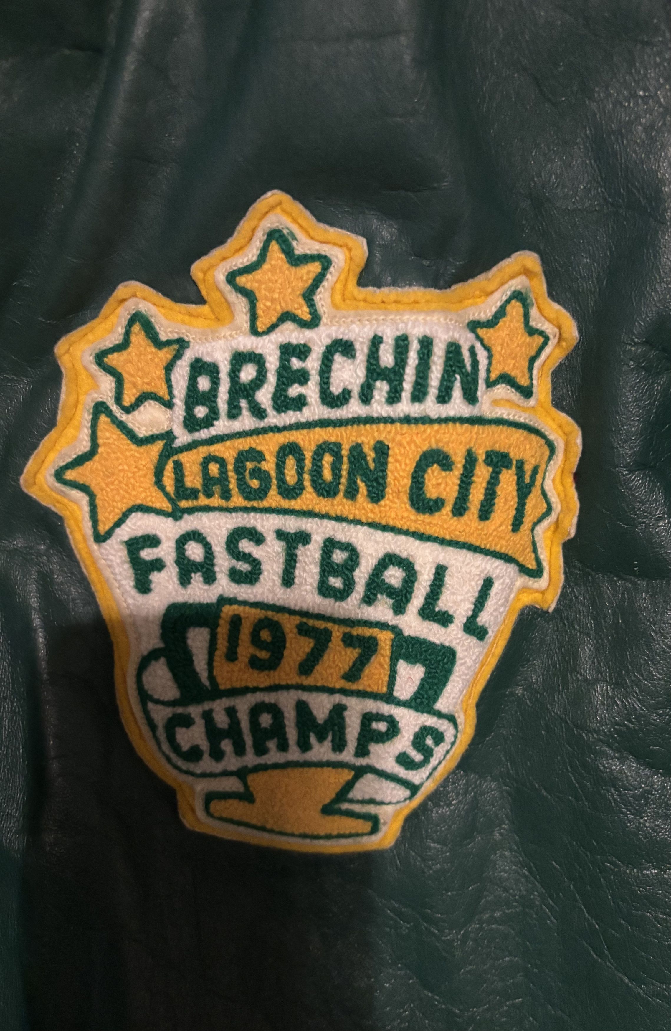 Vintage 1977 Brechin Lagoon City Fastball Champs Varsity Jacket Size US L / EU 52-54 / 3 - 2 Thumbnail