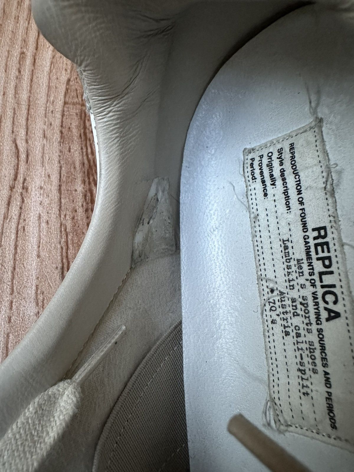 Maison Margiela Maison Margiela REPLICA GAT Gray/White Lowtop Sneaks Size US 8 / EU 41 - 19 Thumbnail