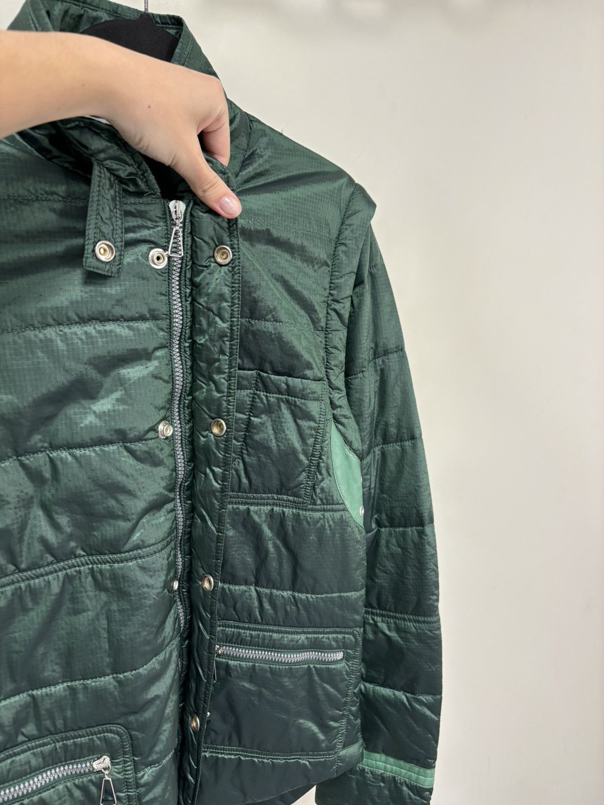 JET SET Jet Set 2 in 1 Zip Off Multipocket Green Outdoor Jacket Size US M / EU 48-50 / 2 - 15 Thumbnail