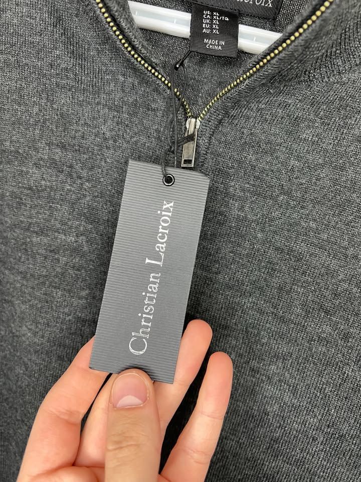 Christian Lacroix Christian Lacroix Extrafine Merino Wool 1/4 Zip Sweater Size US XL / EU 56 / 4 - 5 Thumbnail