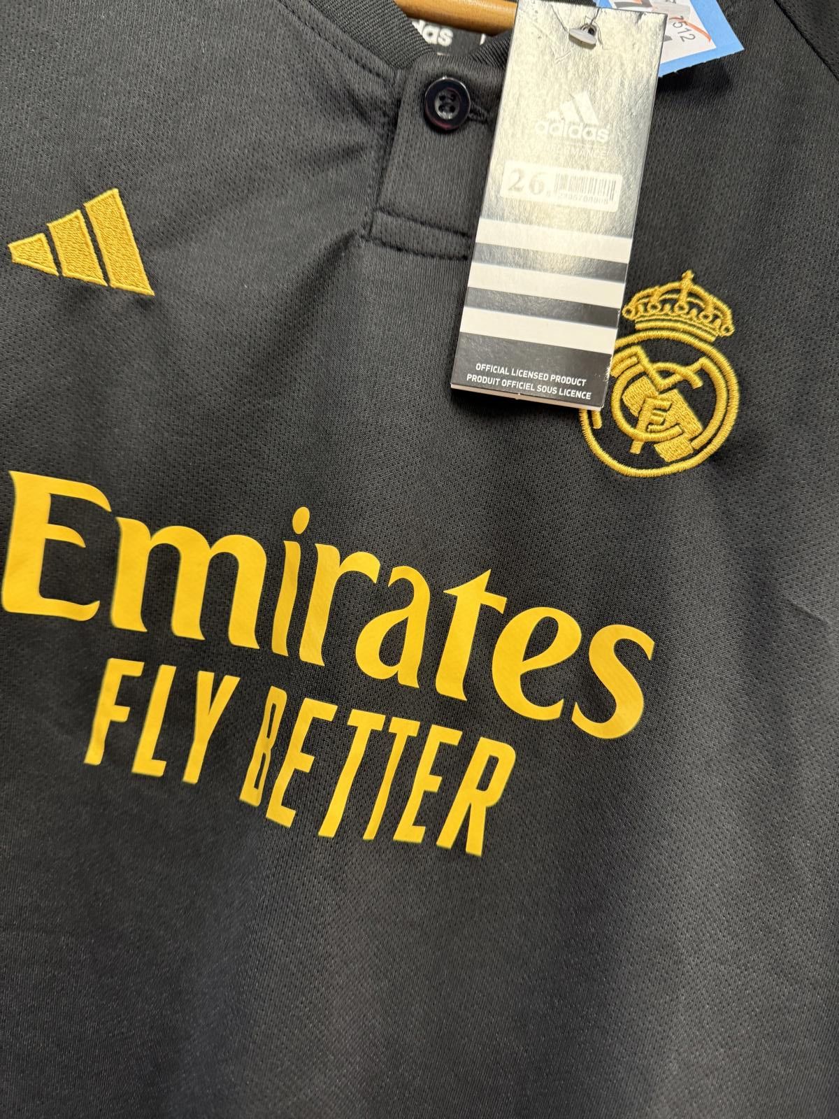 Adidas Adidas Real Madrid Black and Gold Football Jersey Size 26 Size ONE SIZE - 3 Thumbnail