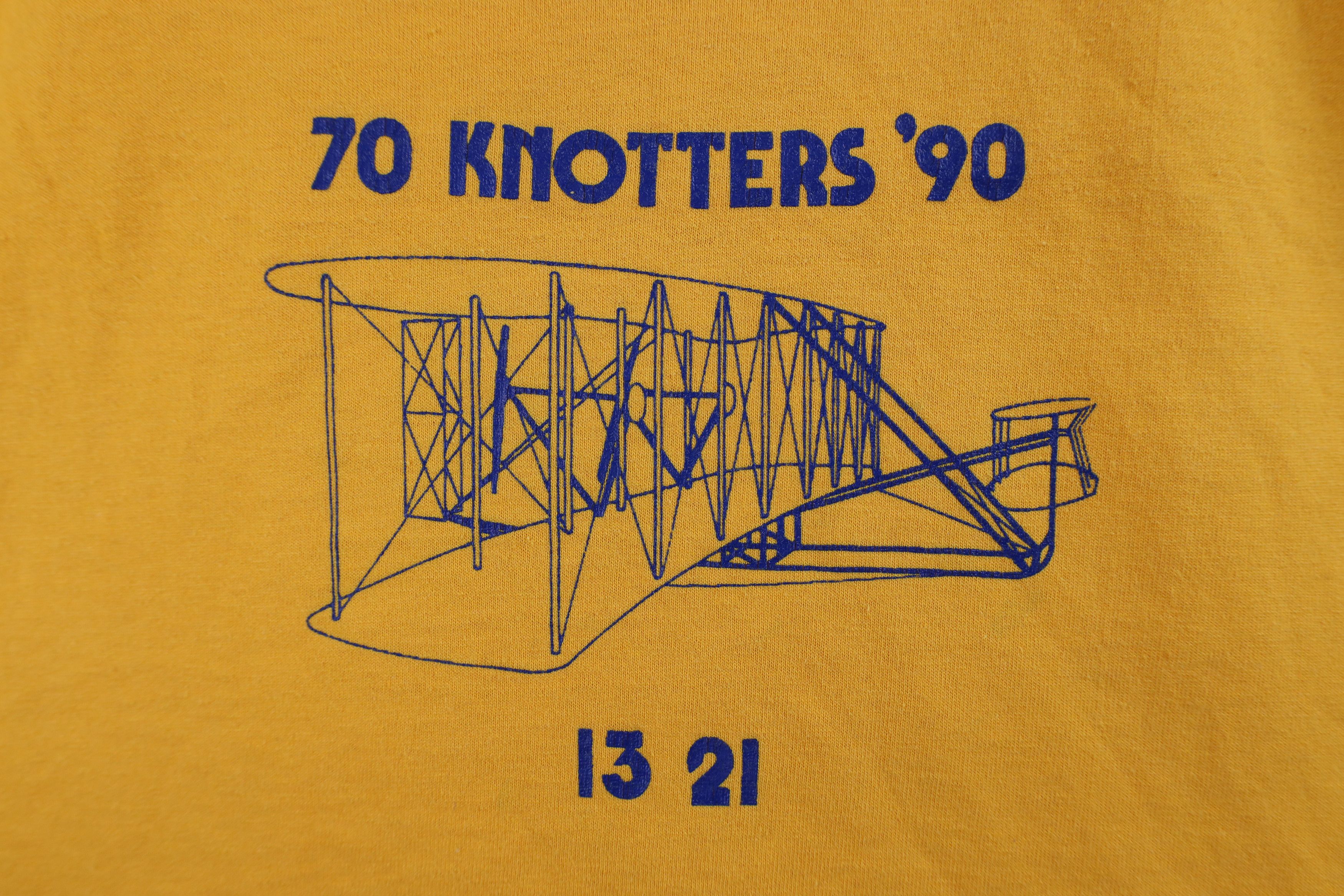 Vintage Vintage 90s 70 Knotters 1990 Airplane Short Sleeve T-Shirt Size US XL / EU 56 / 4 - 5 Thumbnail