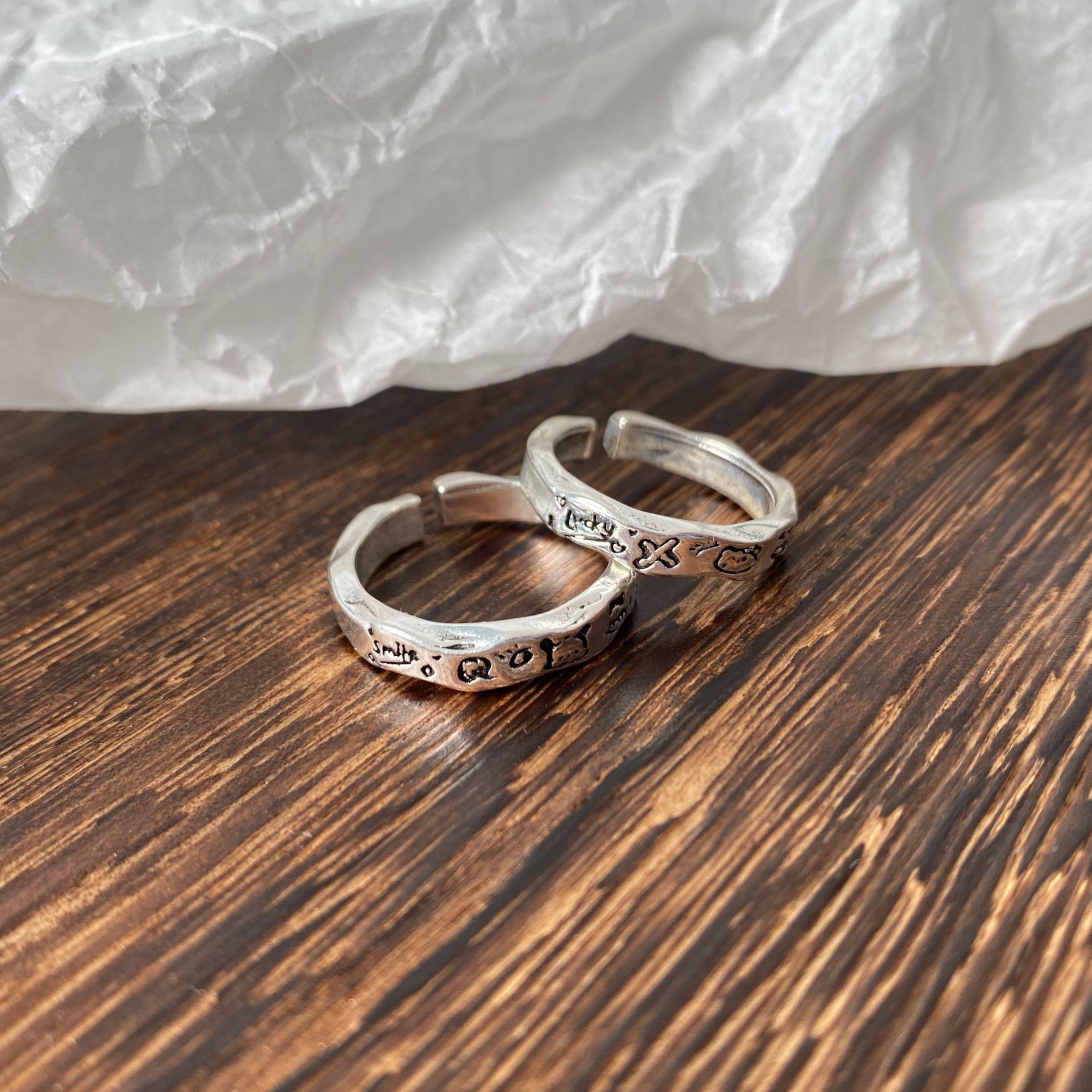 Jewelry Modern Jewelry Rings Open Size Chrome Ring (Size 7-13) Size ONE SIZE - 4 Thumbnail