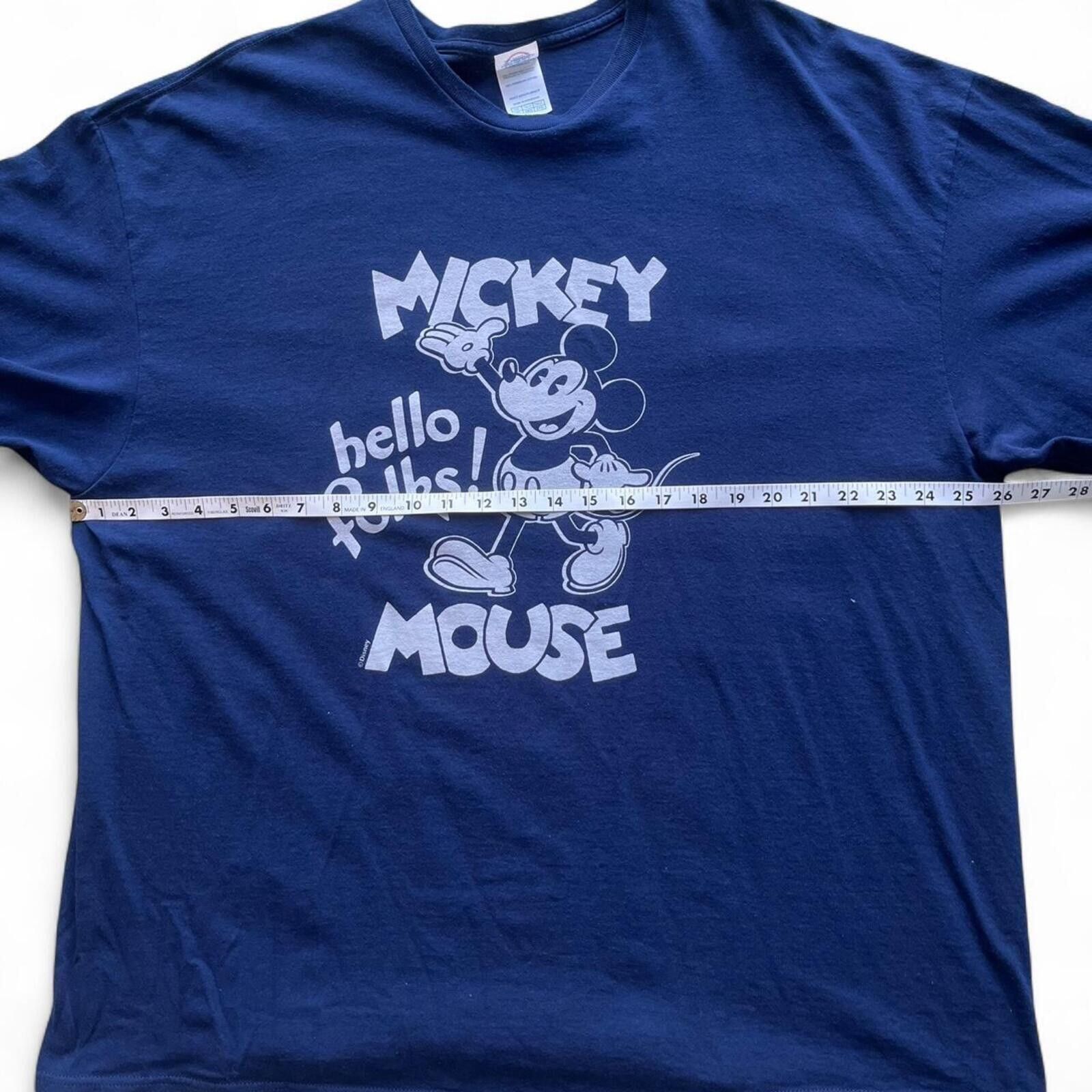 Disney 2013 Mickey Mouse Hello Folks Graphic T-Shirt Size 3XL Size US XXL / EU 58 / 5 - 5 Thumbnail