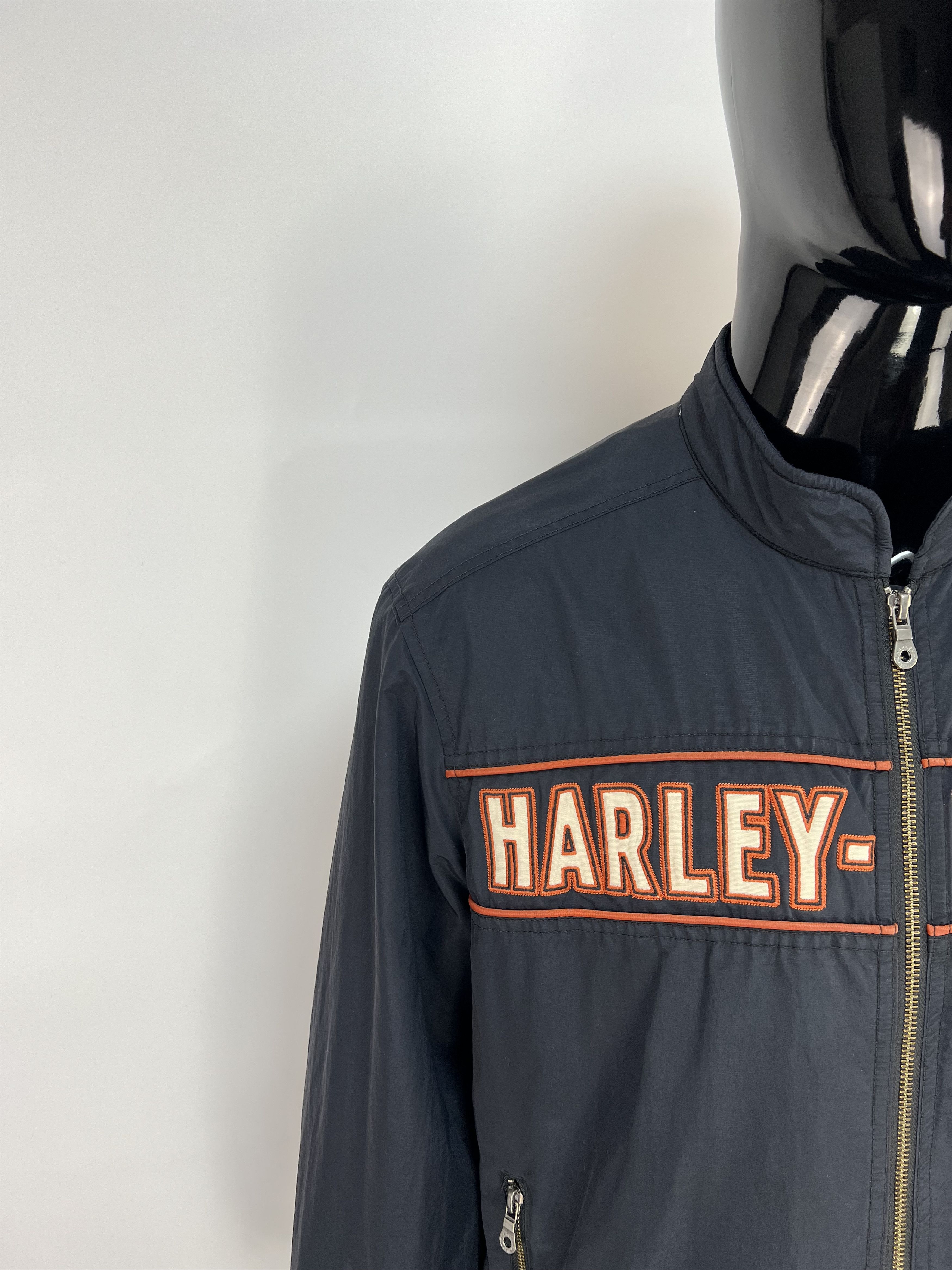 Harley Davidson Harley Davidson Full Zip Nylon Biker Jacket Racing Moto Size US L / EU 52-54 / 3 - 5 Thumbnail