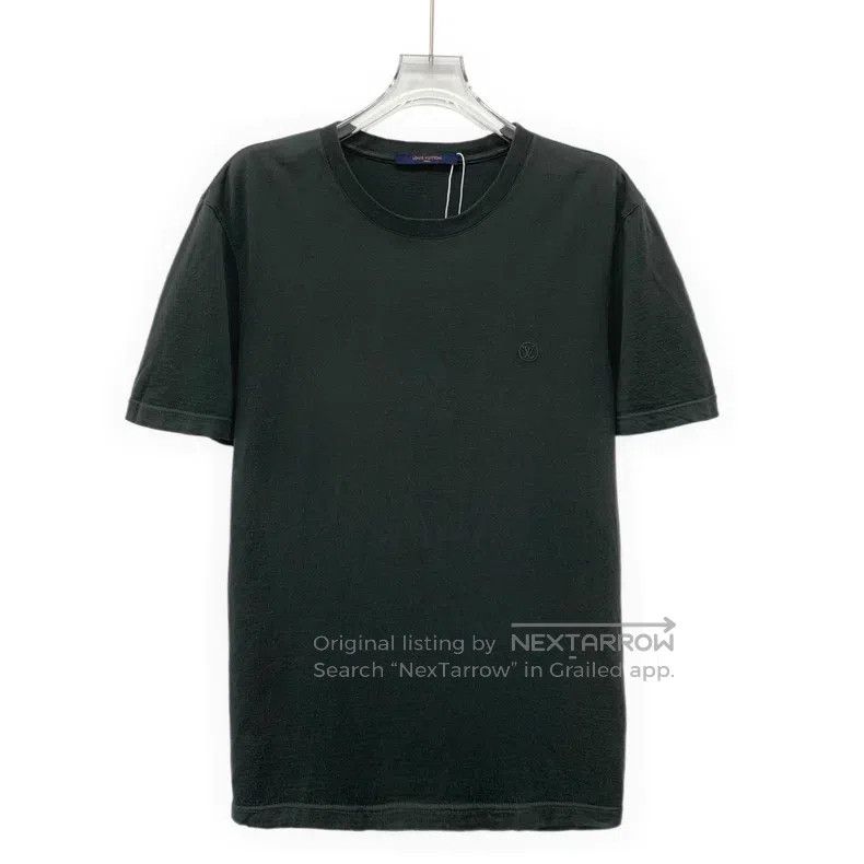 Louis Vuitton Louis Vuitton Dark green logo embroidered cotton crew neck Size US M / EU 48-50 / 2 - 1 Thumbnail
