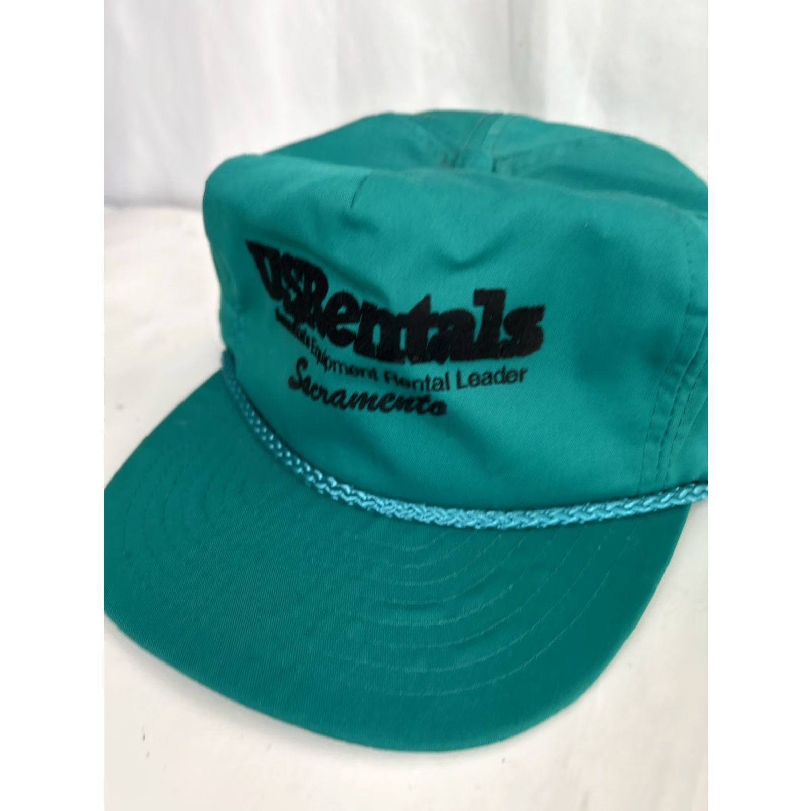 Vintage VINTAGE Nissin Baseball Cap Hat Strap Back Green Teal One Size Men US Rentals Sacramento Chord Nissin Size ONE SIZE - 3 Thumbnail