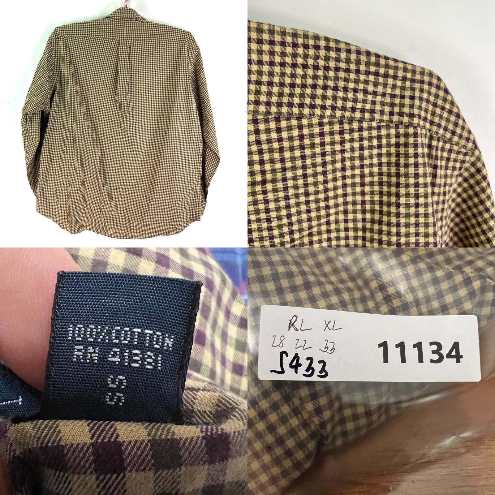 Ralph Lauren Ralph Lauren Classic Fit Checked Button Down Shirt Mens XL Brown Purple Size US XL / EU 56 / 4 - 8 Thumbnail
