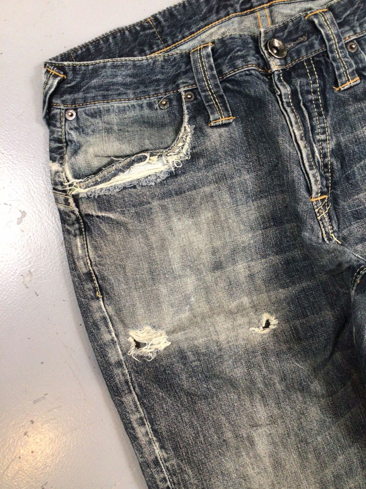 Christian Audigier × Ed Hardy × Vintage Vintage 90s sunfade Ed hardy straight fit denim Size US 32 / EU 48 - 5 Thumbnail
