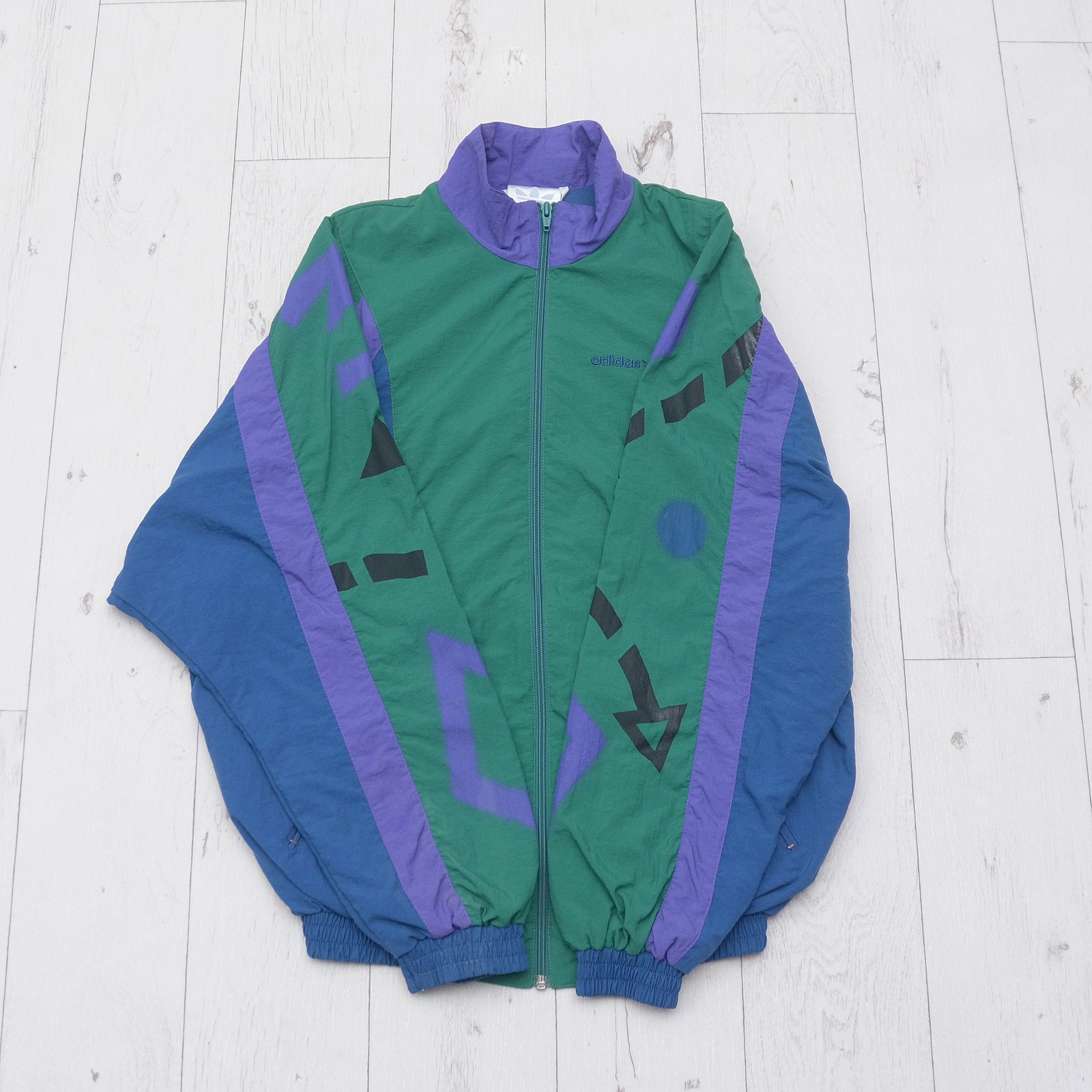 Adidas × Vintage Vintage 90s Adidas Tracksuit Set Track Jacket Pants M-S Rare Size 48R - 13 Thumbnail