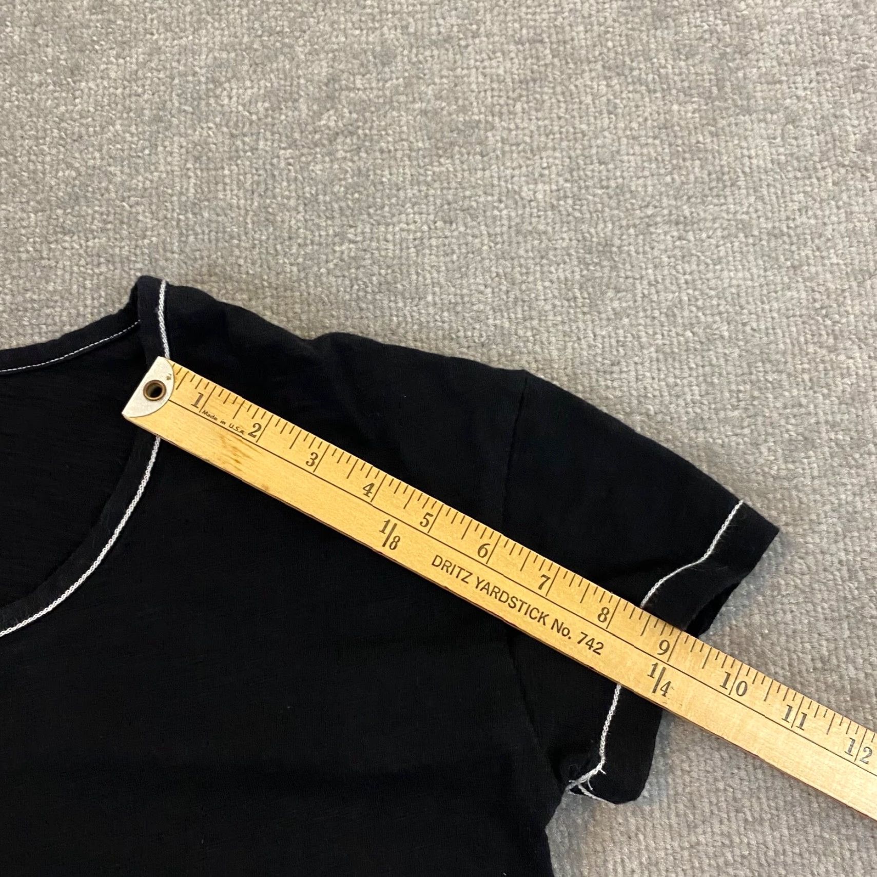 Vintage IN 2 by IN Cashmere Shirt Womens Medium Black White Top Scoop Neck Cotton S/S Shirt Womens M Black White IN 2 by IN Cashmere Shirt Size M / US 6-8 / IT 42-44 - 6 Thumbnail
