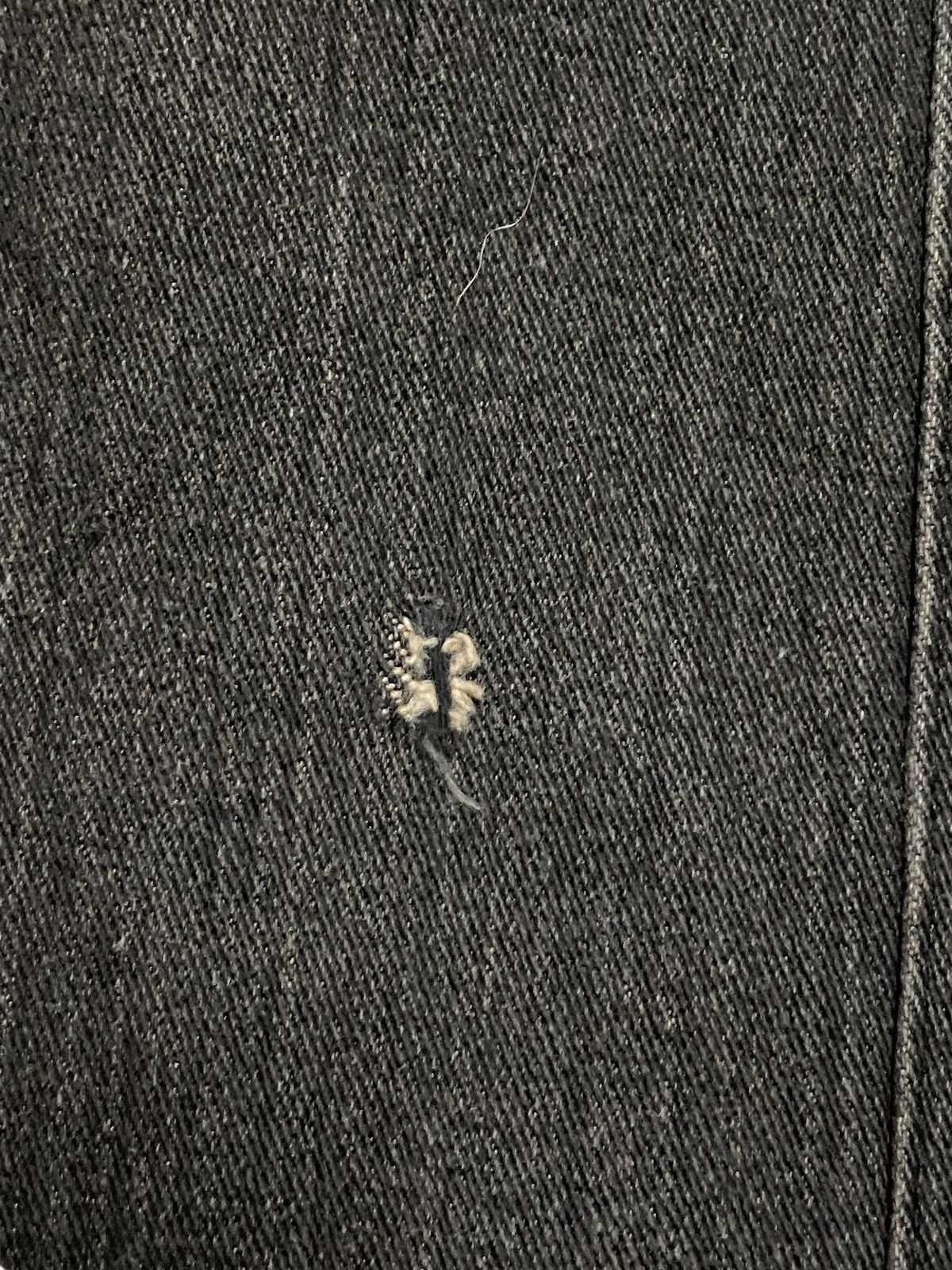 Michel Klein Vintage Michel Klein AVV Black Denim Distressed Flare Jeans Size 26" / US 2 / IT 38 - 8 Thumbnail