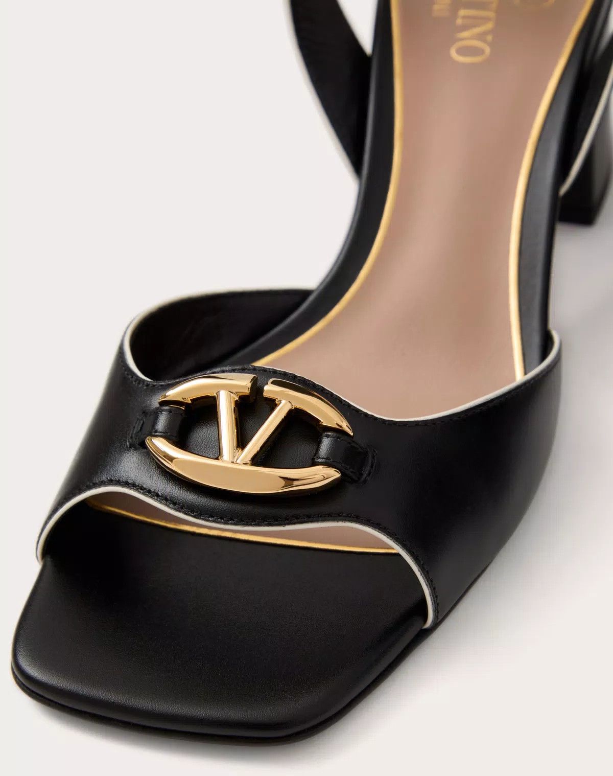Valentino o1s1wg110625 Vlogo 60mm Leather Sandals in Black Size US 6.5 / IT 36.5 - 5 Thumbnail