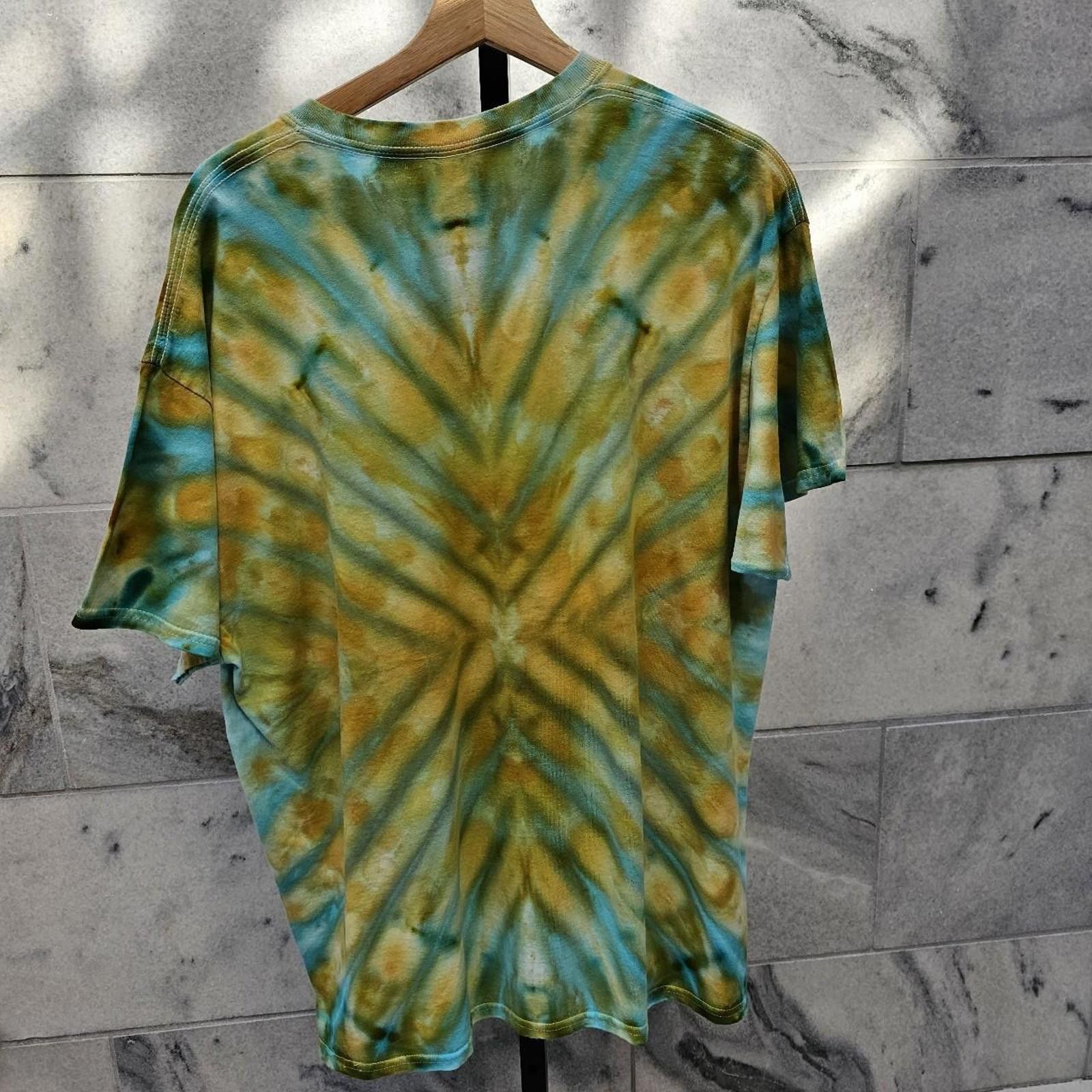 Other Handmade Tie-Dye Yellow and Green T-shirt Size US XL / EU 56 / 4 - 4 Thumbnail