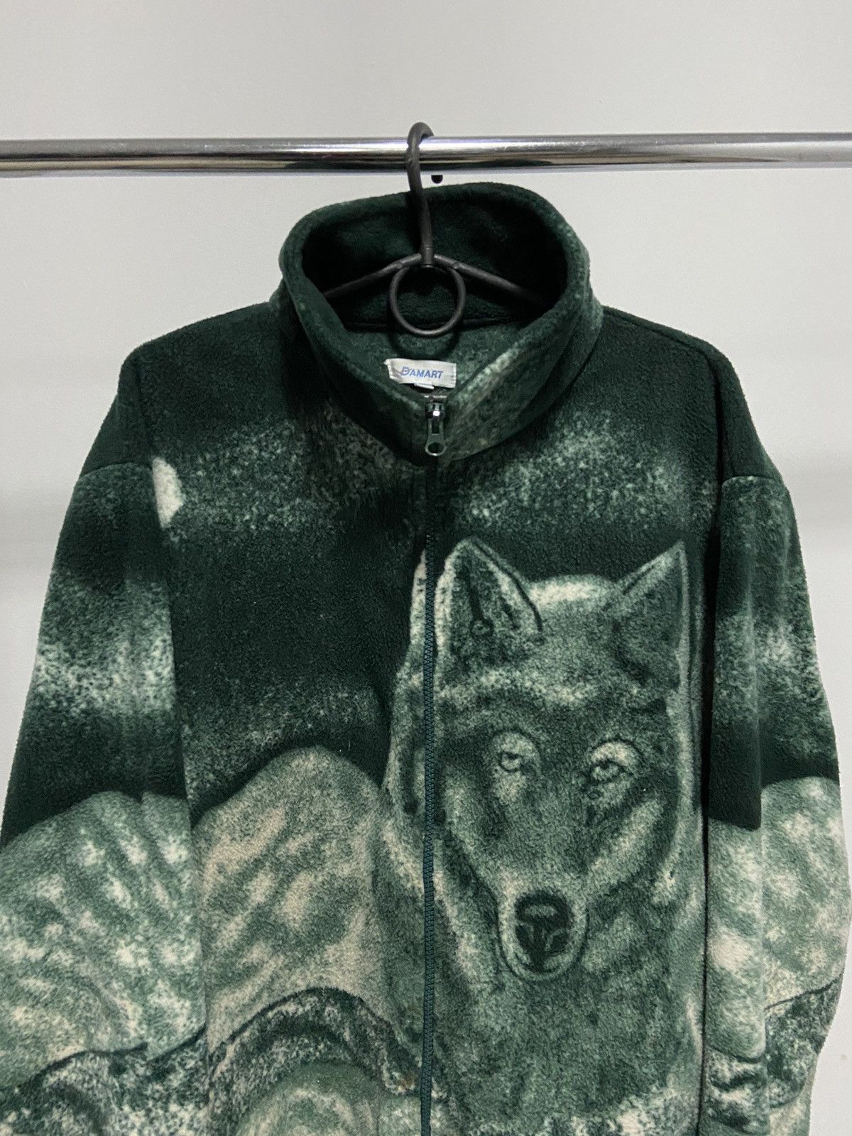 Japanese Brand × Vintage Wolves 🐺 Fleece Jacket Warm Vintage Zip Overprint Size US L / EU 52-54 / 3 - 3 Thumbnail