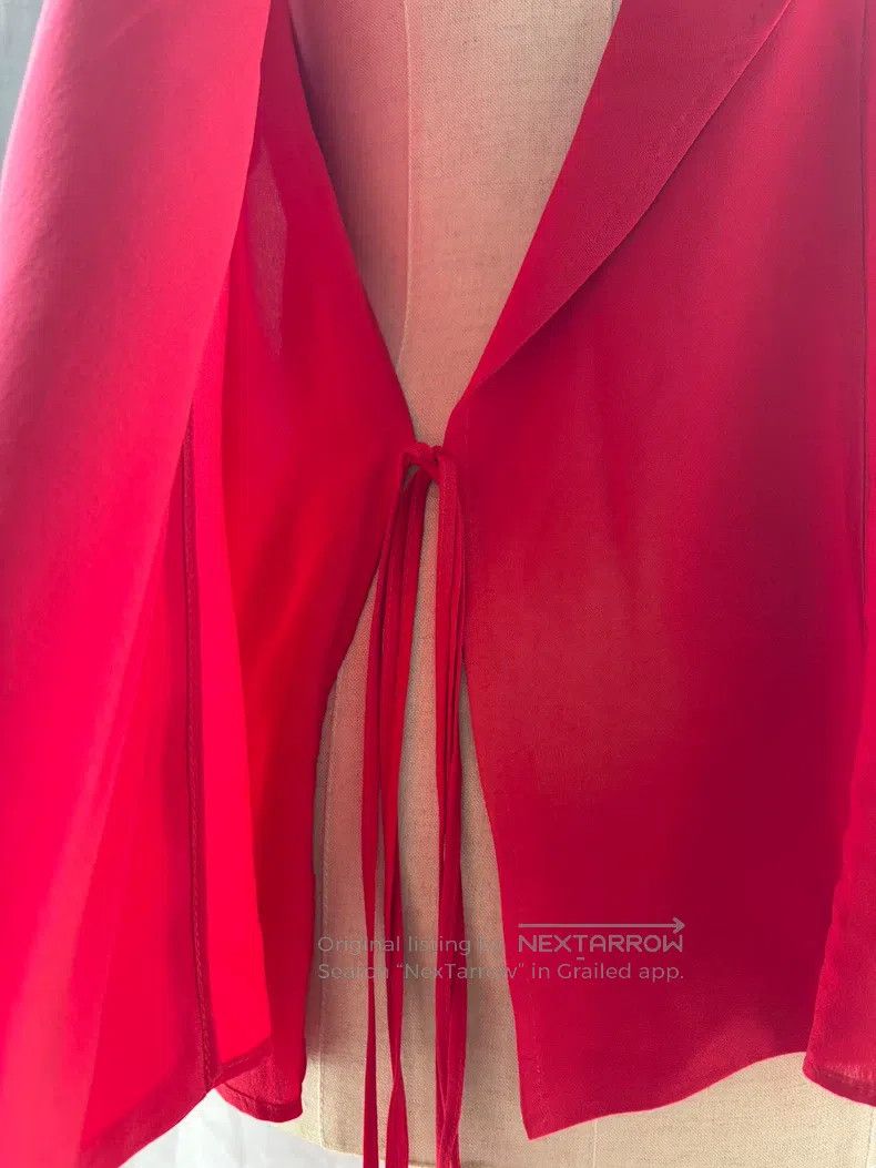 Haider Ackermann Haider Ackermann Red Silk Robe Shirt Size XS / US 0-2 / IT 36-38 - 4 Thumbnail