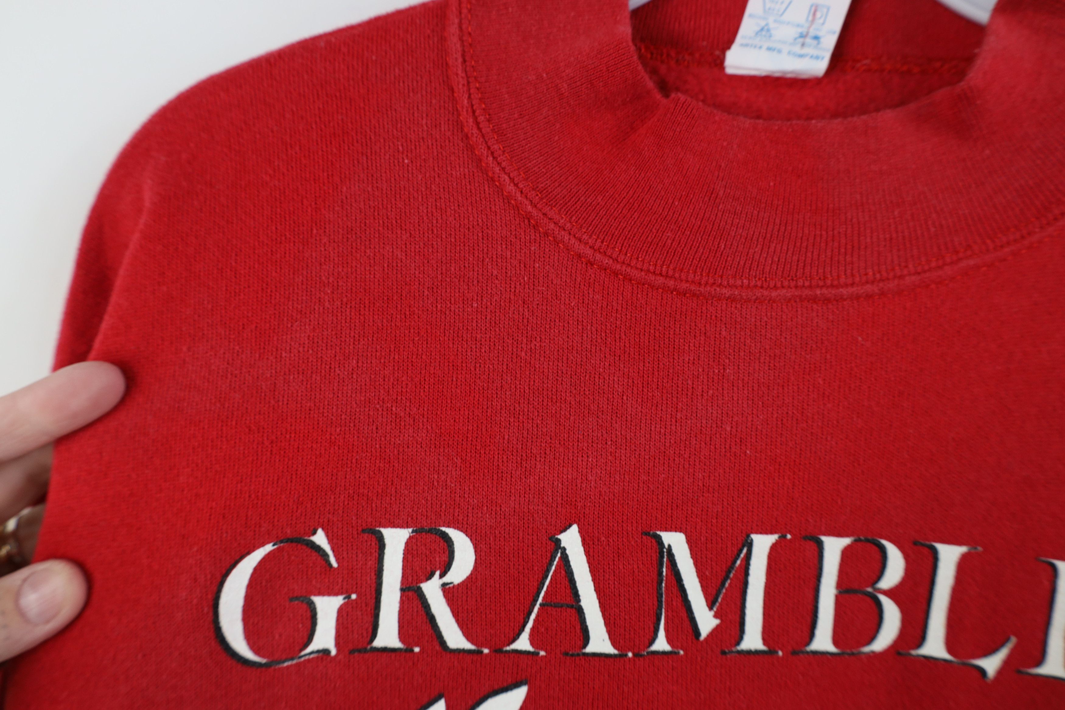 Vintage Vintage 70s 80s University Mock Neck Sweatshirt Red USA Size L / US 10 / IT 46 - 4 Thumbnail
