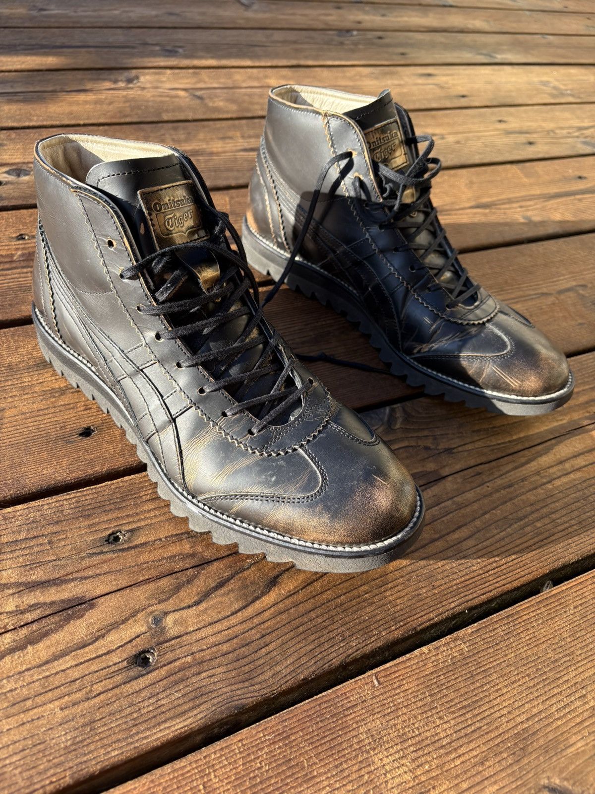 Onitsuka Tiger Onitsuka Tiger Japan Release Leather Hi-Top Shoes Size US 7.5 / EU 40-41 - 1 Thumbnail