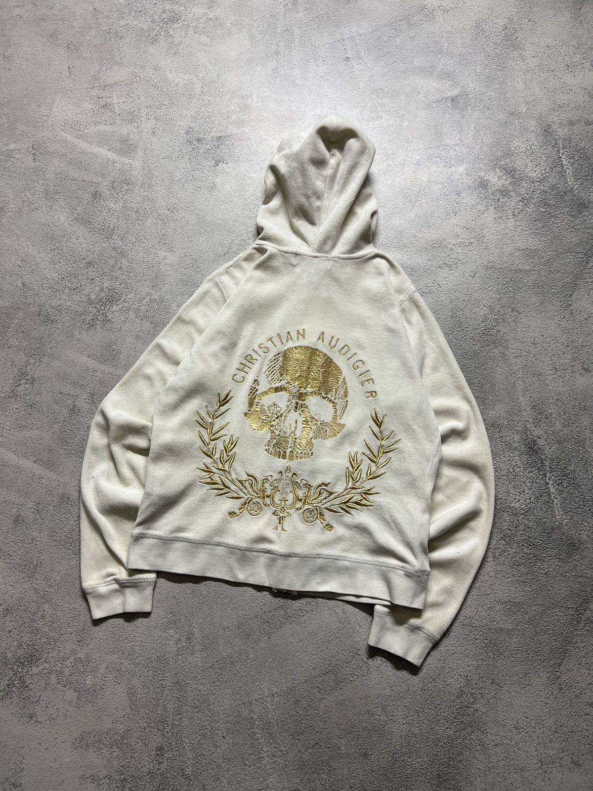 Christian Audigier Vintage Y2K Christian Audigier Skull ☠️ Zip Hoodie 00’s Size S / US 4 / IT 40 - 9 Thumbnail