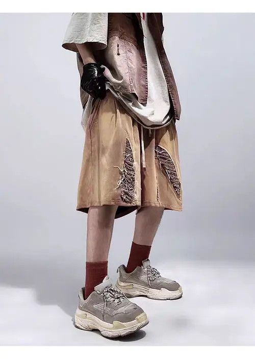 VIBE Vintage High Street Hip Hop Loose Fit Denim Shorts Size US 31 - 8 Thumbnail
