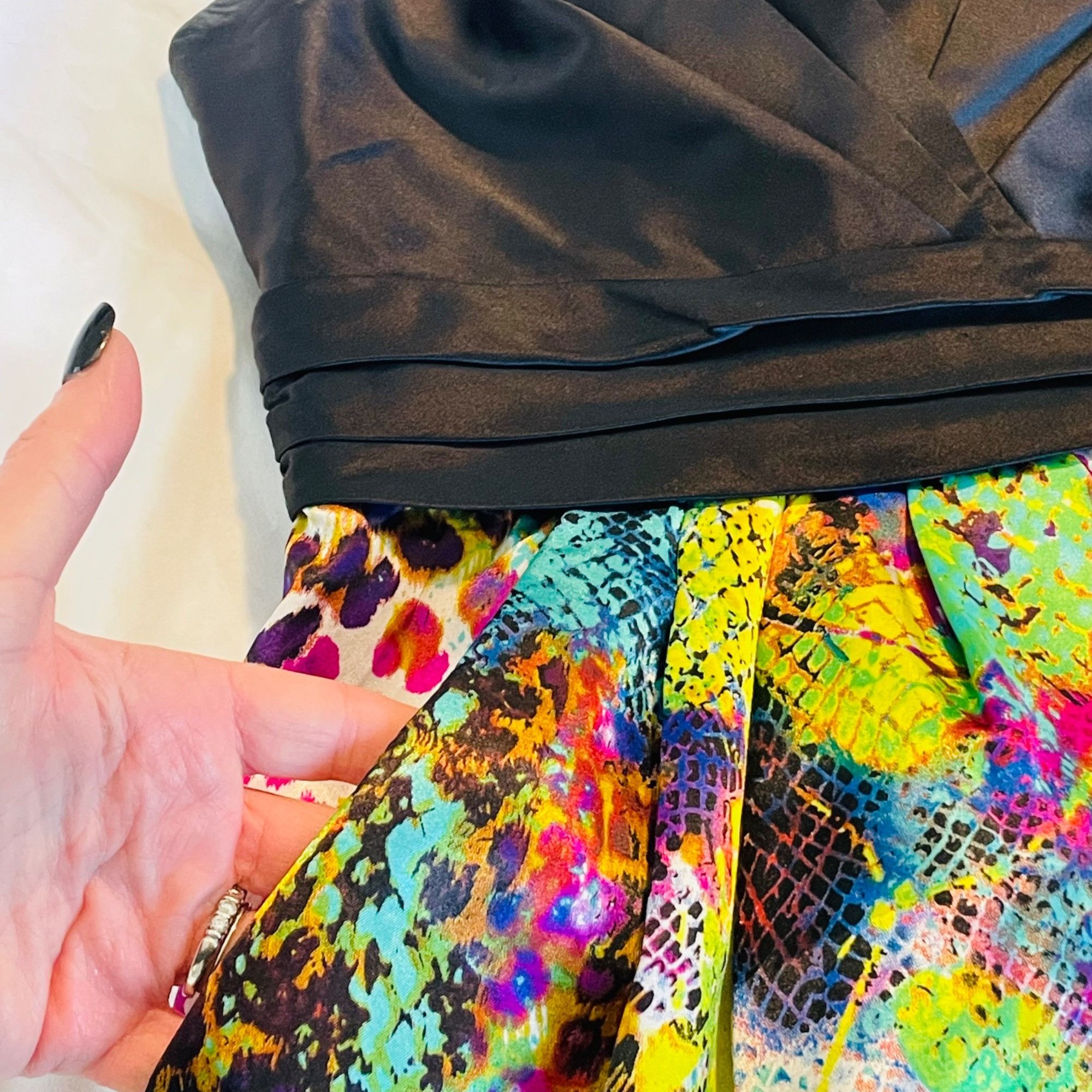 Other Charlotte Strapless Dress With Vibrant Animal Print & Black Size S / US 4 / IT 40 - 11 Thumbnail