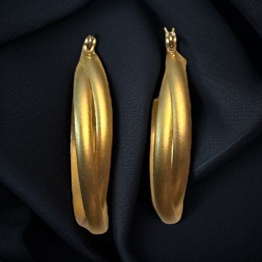 Other Brushed gold tone intertwined hoop earrings Size ONE SIZE - 2 Thumbnail