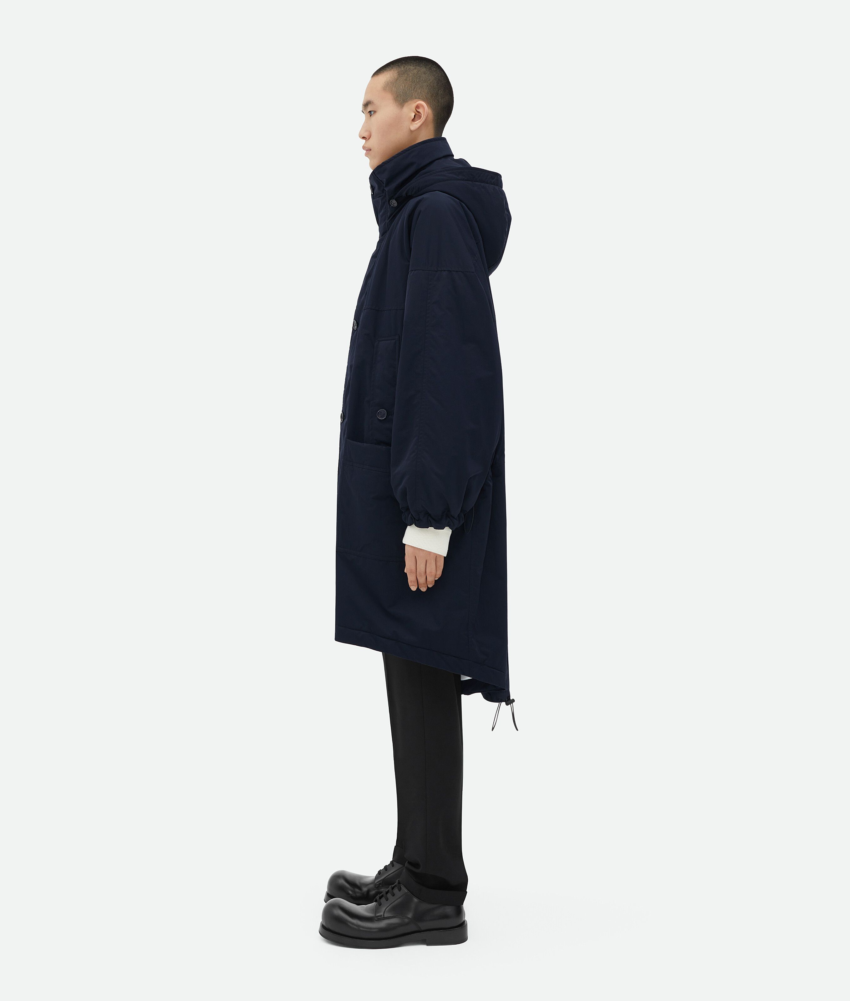 Bottega Veneta o1bcso1str1025 Tech Nylon Padded Parka In Blue Size US L / EU 52-54 / 3 - 2 Thumbnail