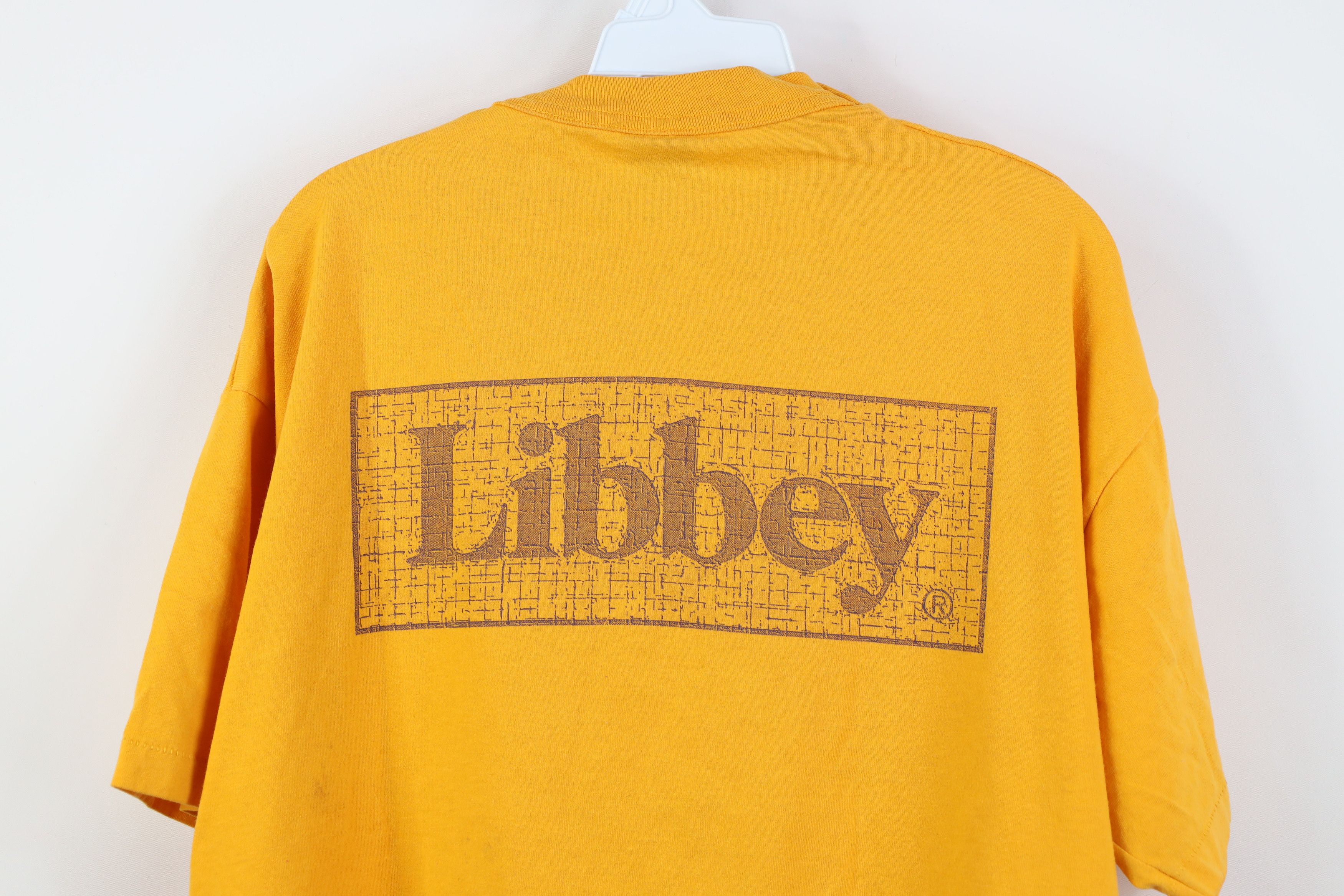 Vintage Vintage 90s Streetwear Spell Out Libbey Glass T-Shirt USA Size US XL / EU 56 / 4 - 13 Thumbnail