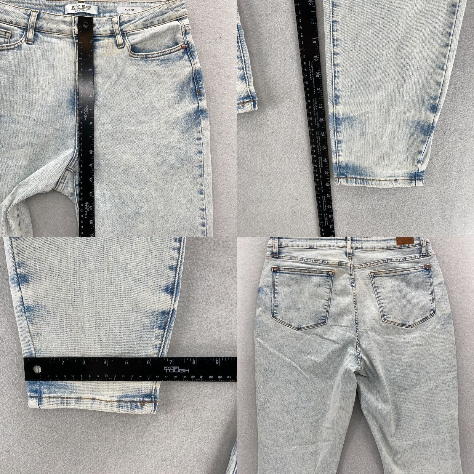 Denime Judy Blue Slim Fit Jeans Women's 13/31 Light Acid Wash Blue Stretch Denim Preppy Jeans (13/31, Slim, High Rise) Mens? Size 24" / US 00 / IT 34 - 8 Thumbnail