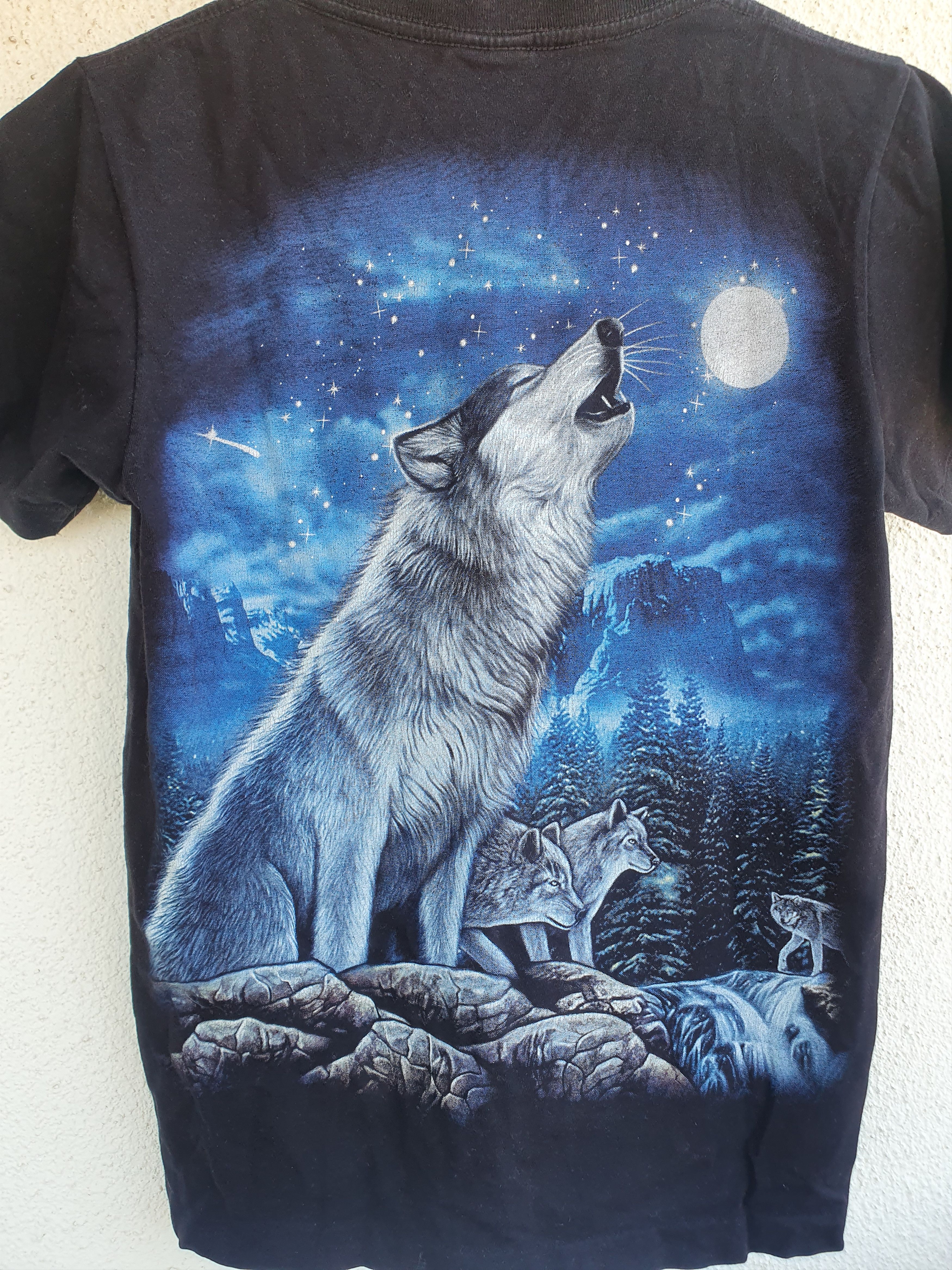 Vintage Howling Wolf Rock Eagle Vtg Single Stitch Double Sided tee S Size S / US 4 / IT 40 - 8 Thumbnail