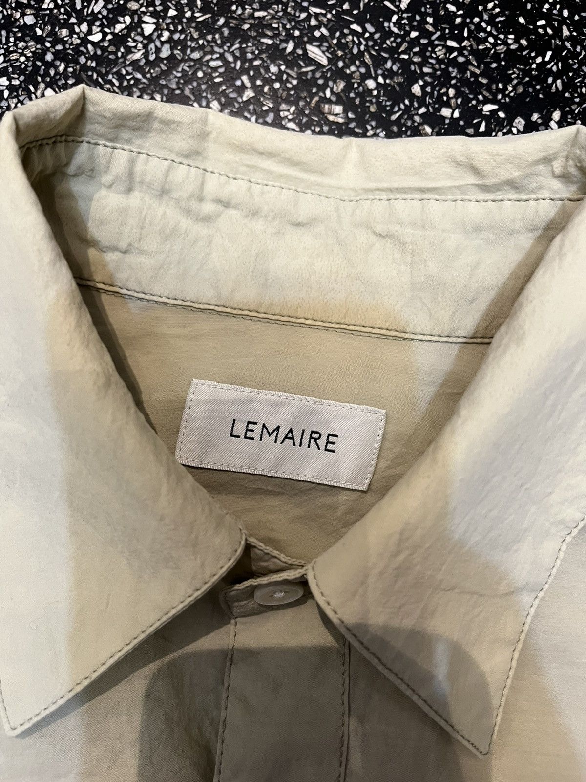 Lemaire Lemaire, Reguler Tissue Shirt Beige XS/S Size US XS / EU 42 / 0 - 5 Thumbnail