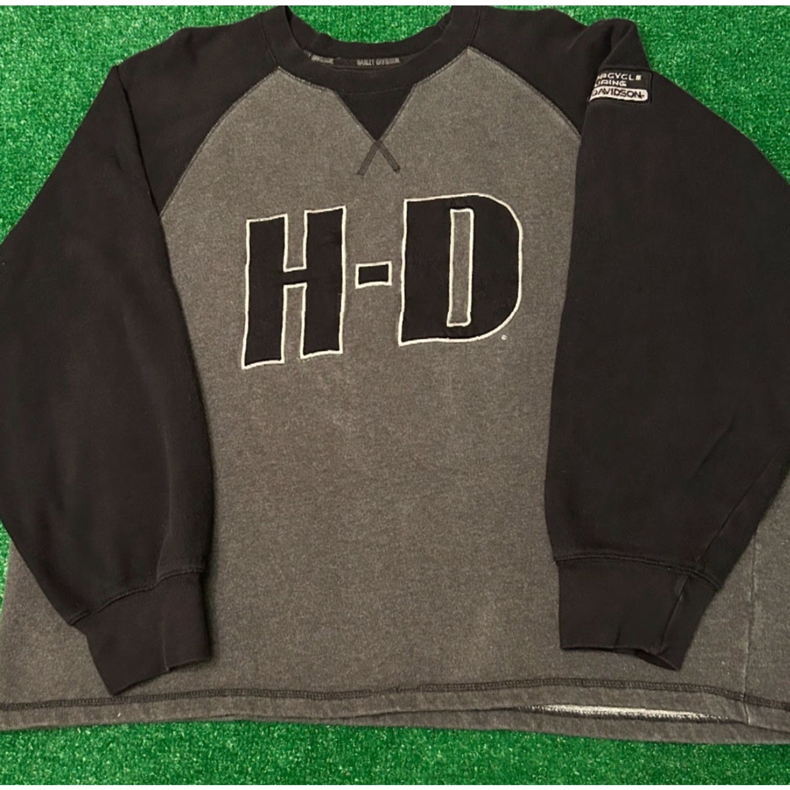 Harley Davidson VINTAGE Harley-Davidson HD Logo VTG Crewneck Sweater Mens XL Gray 90s Y2K Biker Crew Neck Pullover Sweatshirt Shirt? Size US XL / EU 56 / 4 - 4 Thumbnail