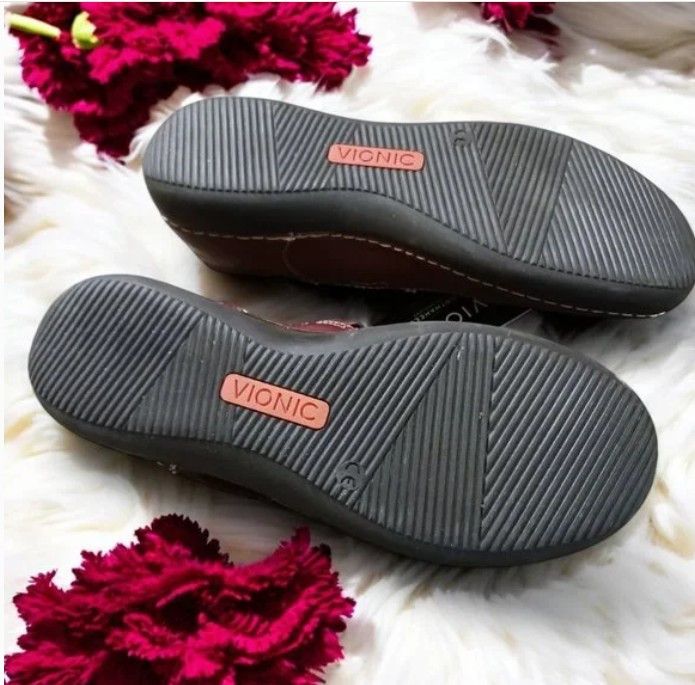 Vionic Vionic Judith Burgundy Mary Jane Flat Shoes Size 8.5 Size US 8.5 / IT 38.5 - 6 Thumbnail