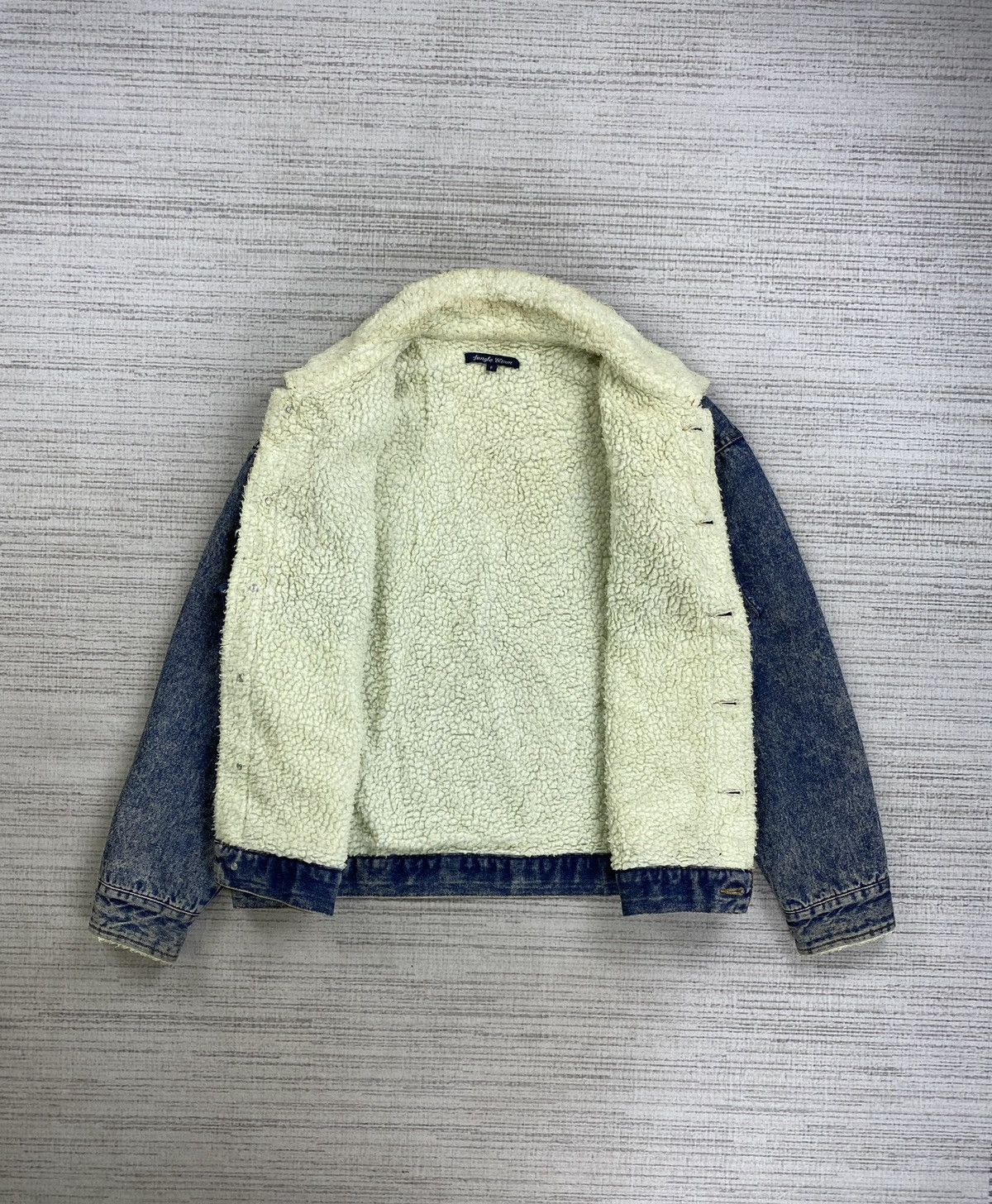 Issey Miyake Jungle Storm Denim Blue Multipocket Sherpa Denim Jacket Size US L / EU 52-54 / 3 - 6 Thumbnail