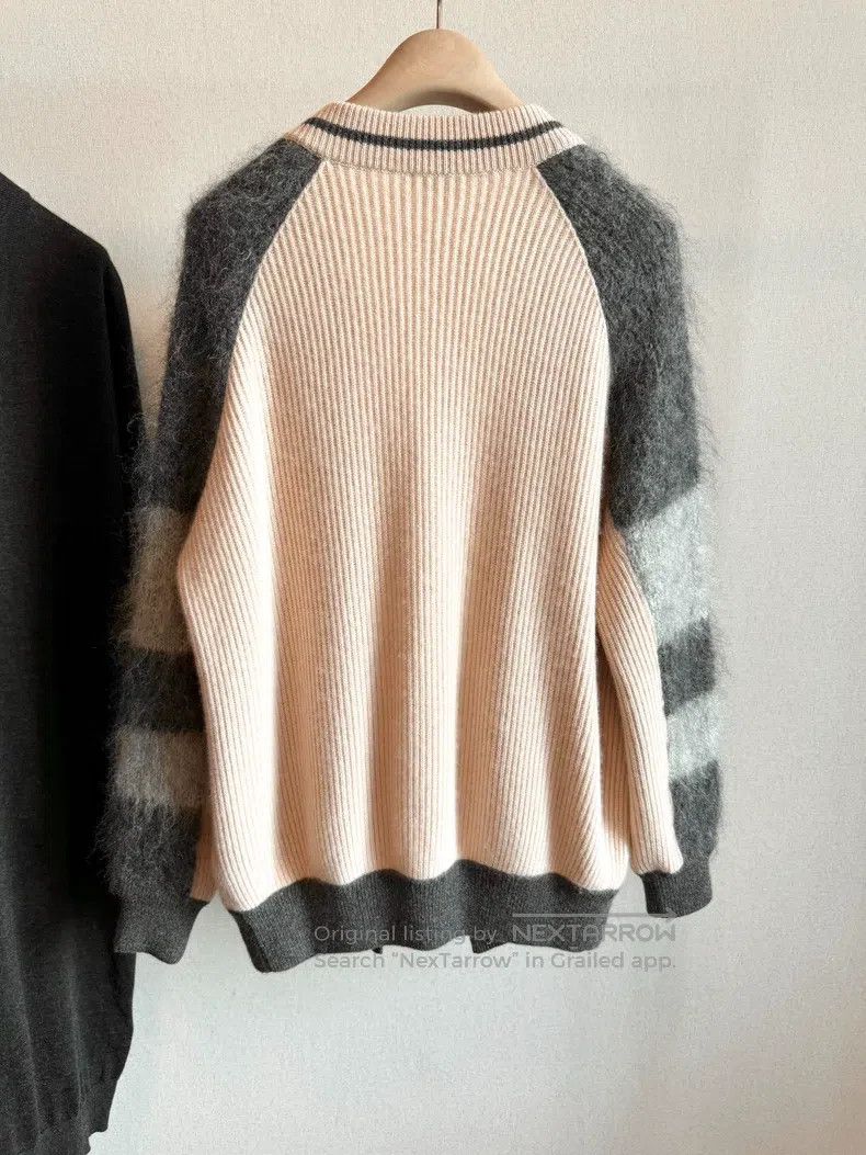 Brunello Cucinelli Brunello Cucinelli Mohair Cashmere Knit Casual Jacket Size L / US 10 / IT 46 - 5 Thumbnail