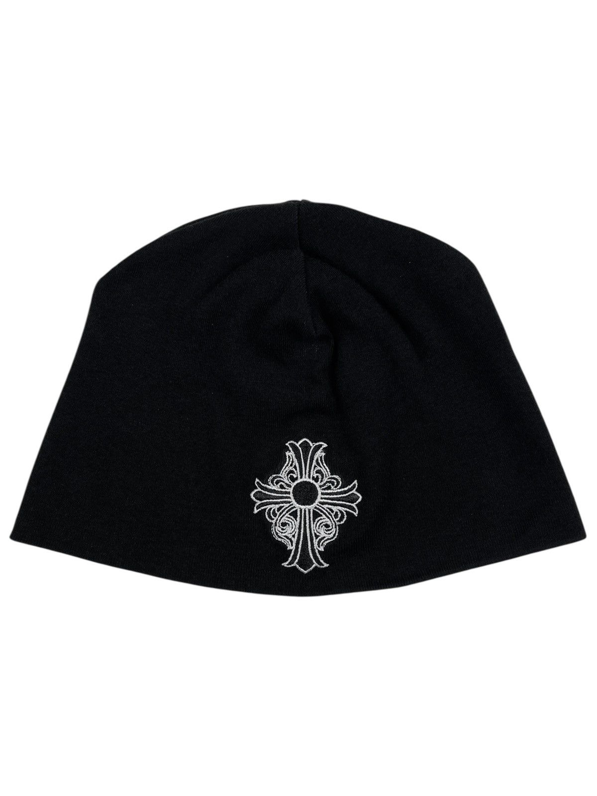 Chrome Hearts Vintage Floral Cross Embroidered Skull Beanie