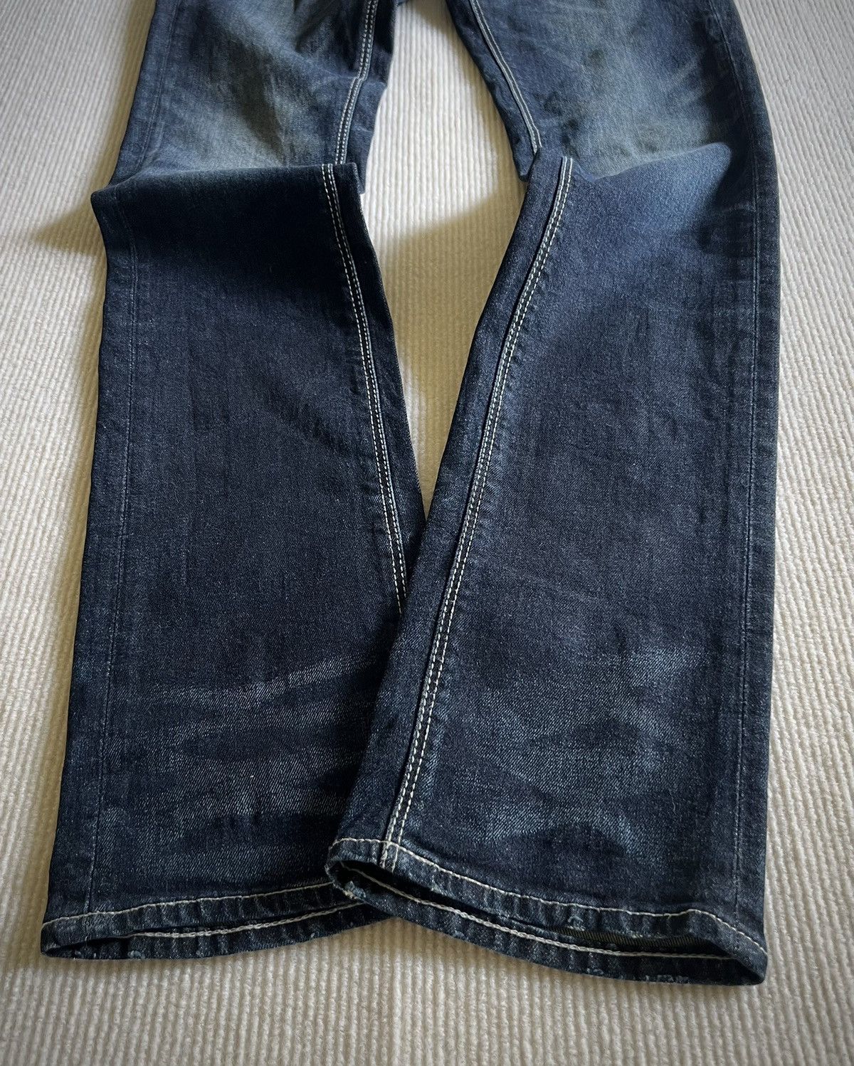 GOSTAR DE FUGA FUGA Japan Faded Indigo Slim Stretch Denim 2000s Size US 32 / EU 48 - 6 Thumbnail