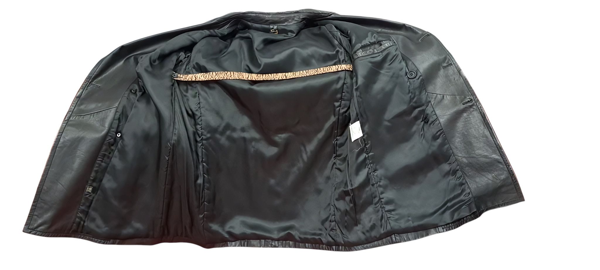 Roberto Cavalli VINTAGE DOUBLE BREASTED LEATHER SHORT COAT Size US L / EU 52-54 / 3 - 5 Thumbnail