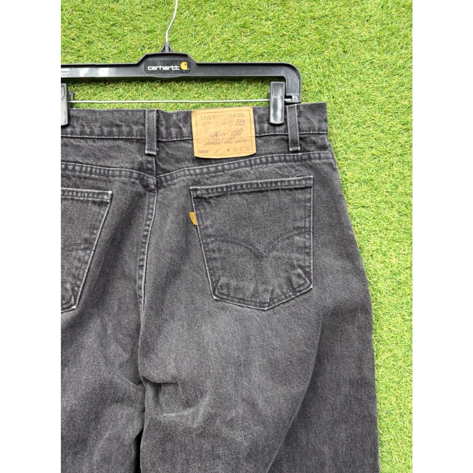 Levi's VINTAGE Levi's 560 Jeans Mens 36x32 Black Denim Tapered Leg Relaxed Fit 5-Pocket Size US 36 / EU 52 - 4 Thumbnail