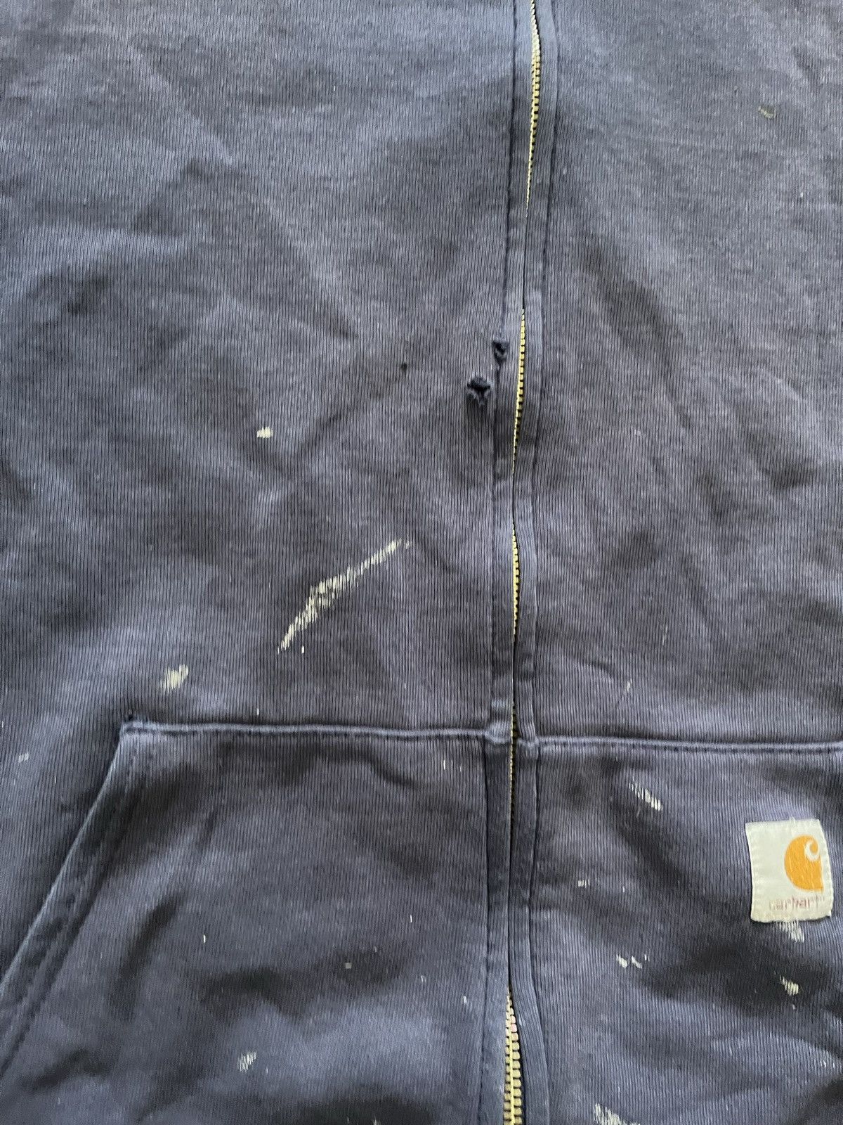 Carhartt Vintage Worn In Navy Blue Carhartt Zip Up Hoodie Size US XXL / EU 58 / 5 - 8 Thumbnail