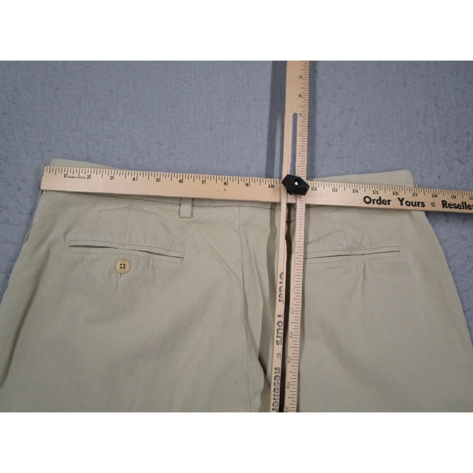 Nat Nast VINTAGE Nat Nast Chino Pants Men 36 Beige Silk Cotton Blend Flat Front Solid Classic Mens 90s style Waist 33 Inseam 26 Zip Front 5-Pocket Retro Size US 36 / EU 52 - 5 Thumbnail