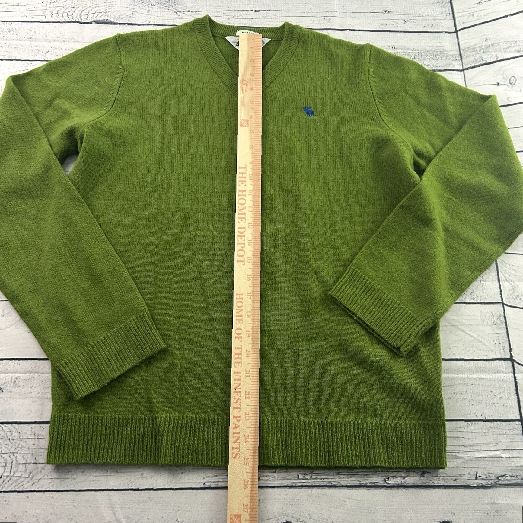 Abercrombie & Fitch VINTAGE Abercrombie & Fitch Pullover Sweater Shirt Men L Green Wool Knit V-Neck Size US L / EU 52-54 / 3 - 4 Thumbnail