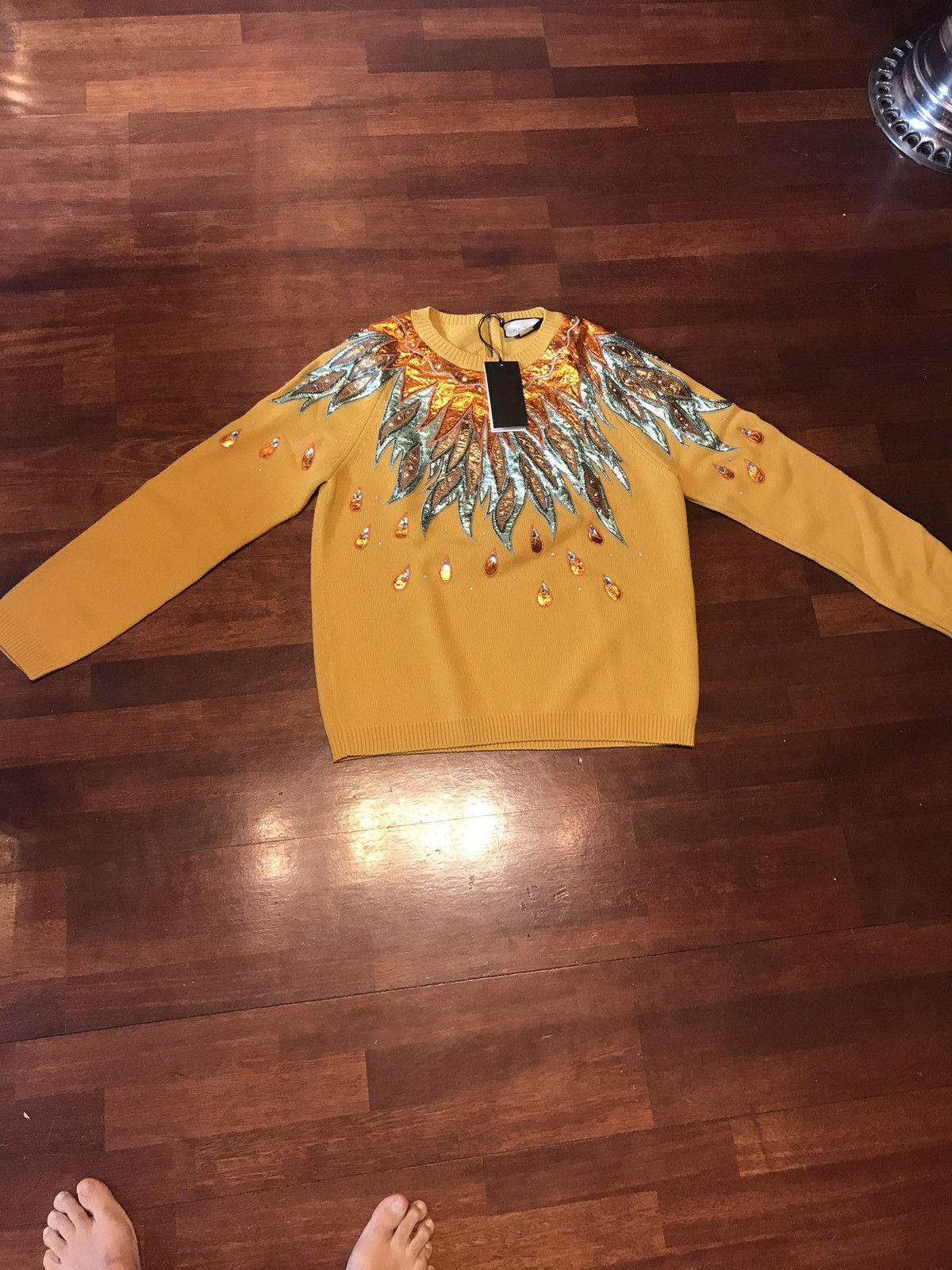 Gucci Gucci wool sweater leather and jewellery fashion Show Size US L / EU 52-54 / 3 - 1 Thumbnail