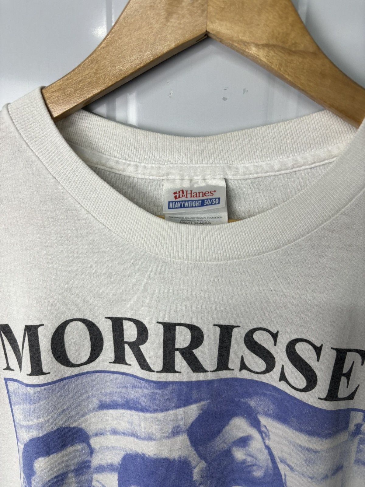 Band Tees × Vintage RARE! Vintage 90’s Morissey Bootleg Hanes Band Tour Size US L / EU 52-54 / 3 - 6 Thumbnail