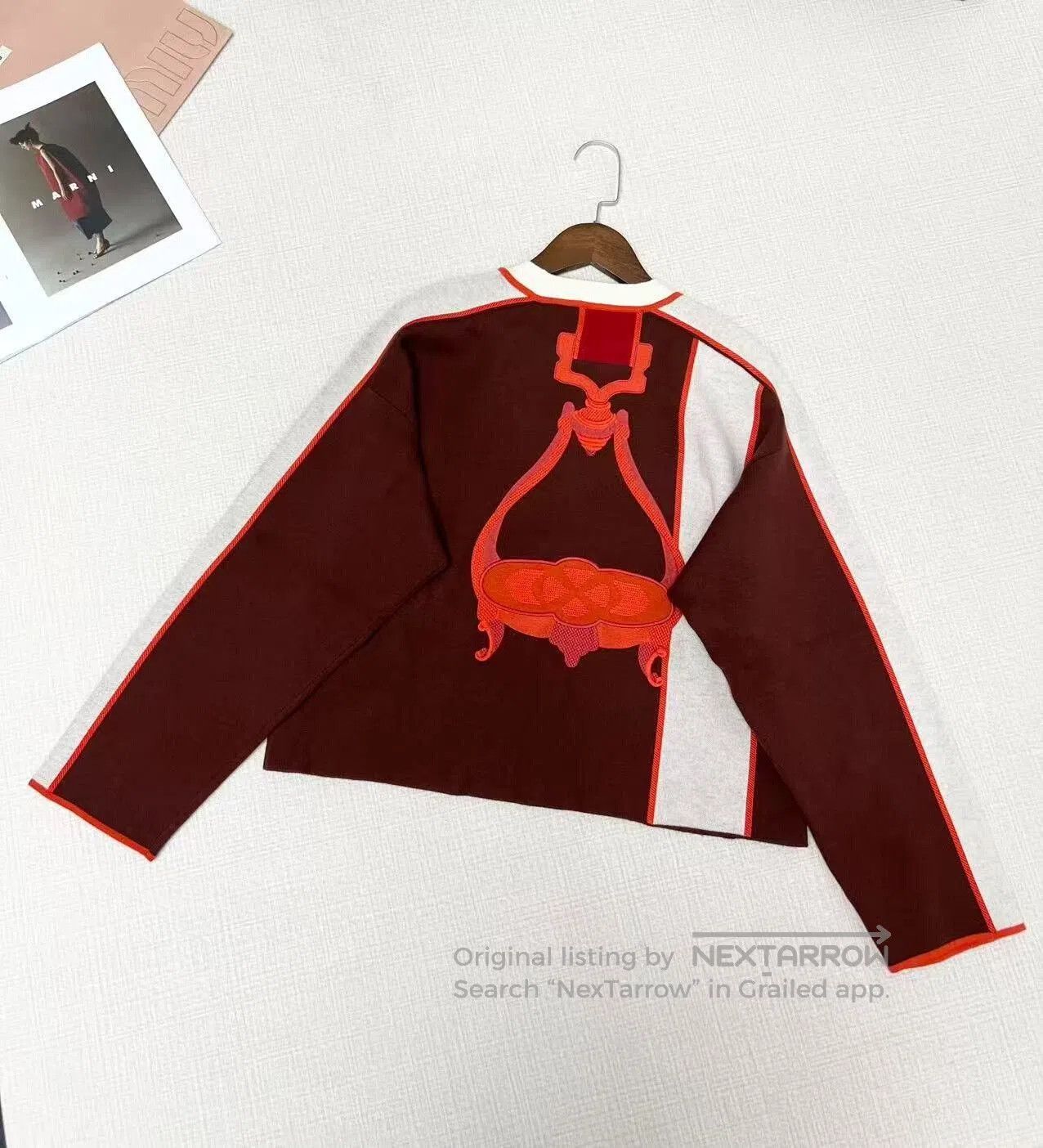 Hermes Hermes Wool Embroidery Long Sleeve Sweater. Size XS / US 0-2 / IT 36-38 - 2 Thumbnail