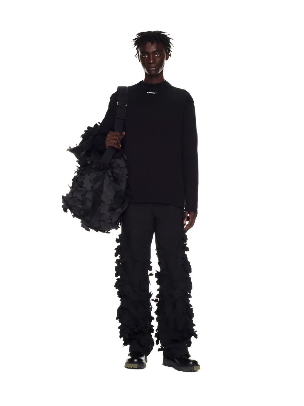 Off-White o1gr1nt0425 Long Sleeves T-Shirt in Black Size US S / EU 44-46 / 1 - 2 Thumbnail