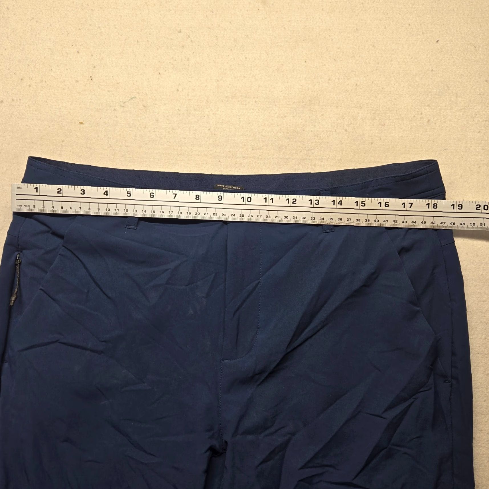 Vintage Russell Pants Adult M Blue 100% Polyester double knit Chino Slacks Zip Pocket Womens Size 32" / US 10 / IT 46 - 4 Thumbnail