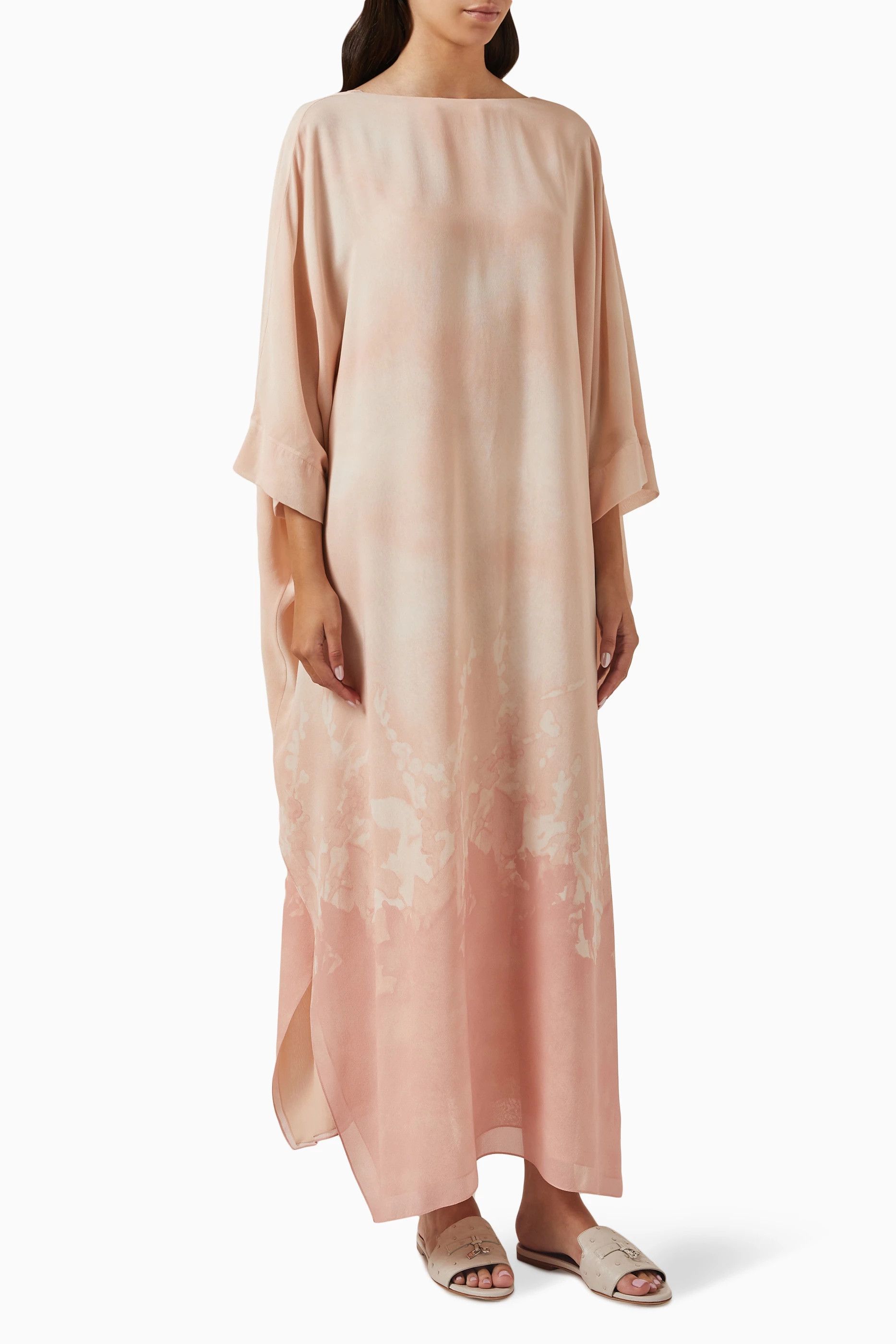 Loro Piana o1srvl11e0824 Cillia Seaside Maxi Dress in Pink Size L / US 10 / IT 46 - 1 Thumbnail